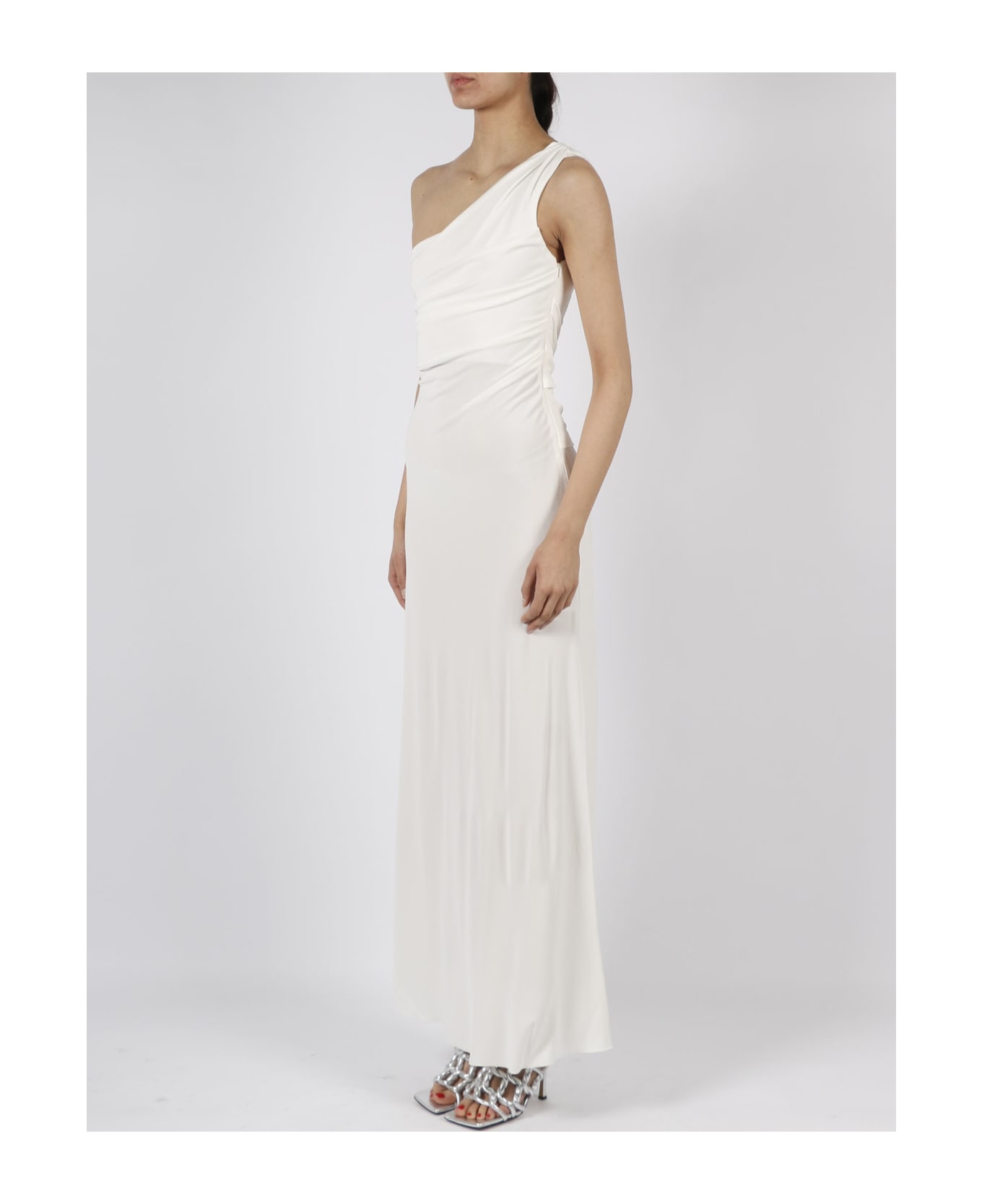 Alberta Ferretti One Shoulder Long Dress - White ワンピース＆ドレス
