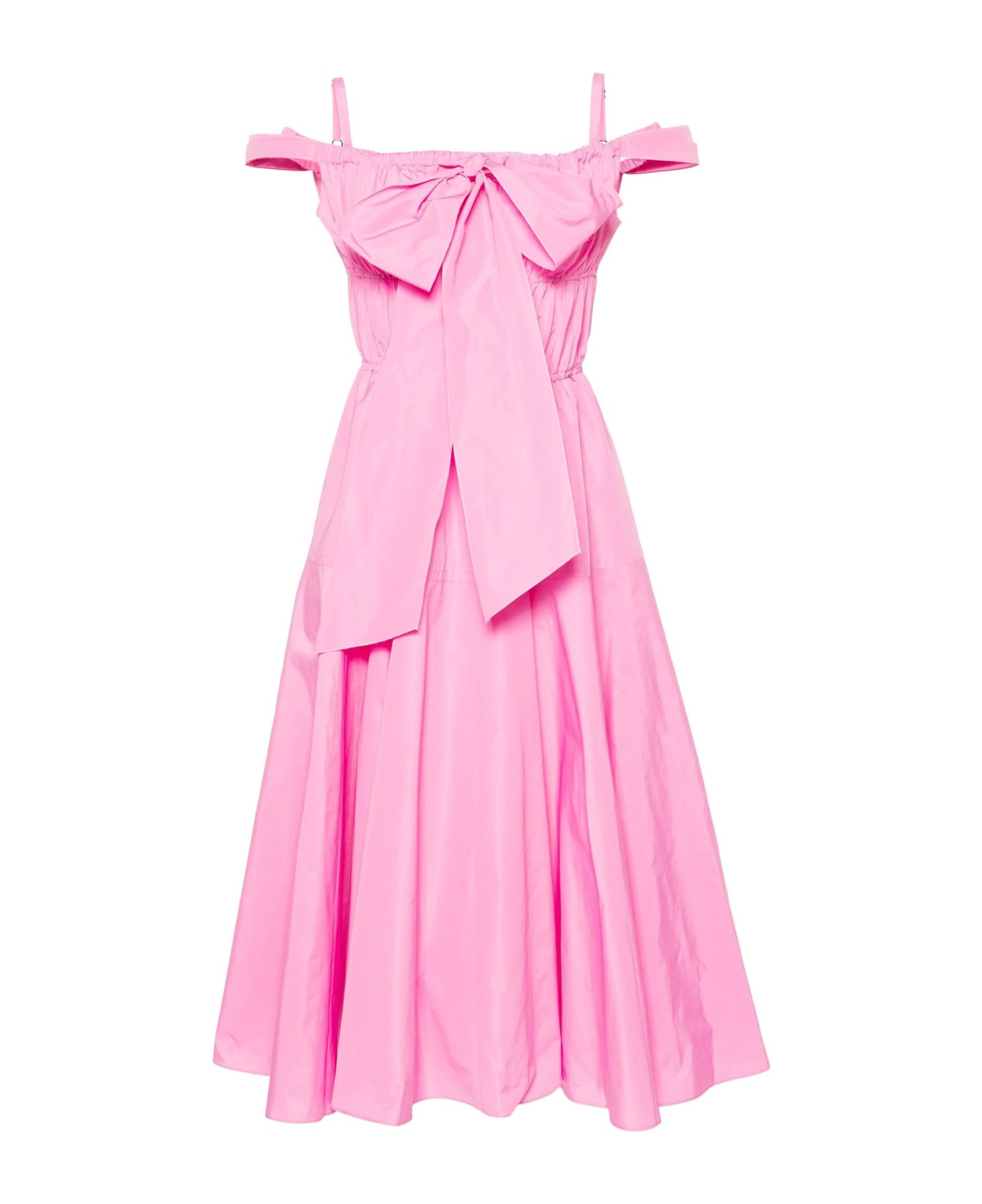 Patou Rose Pink Faille Midi Dress - Pink