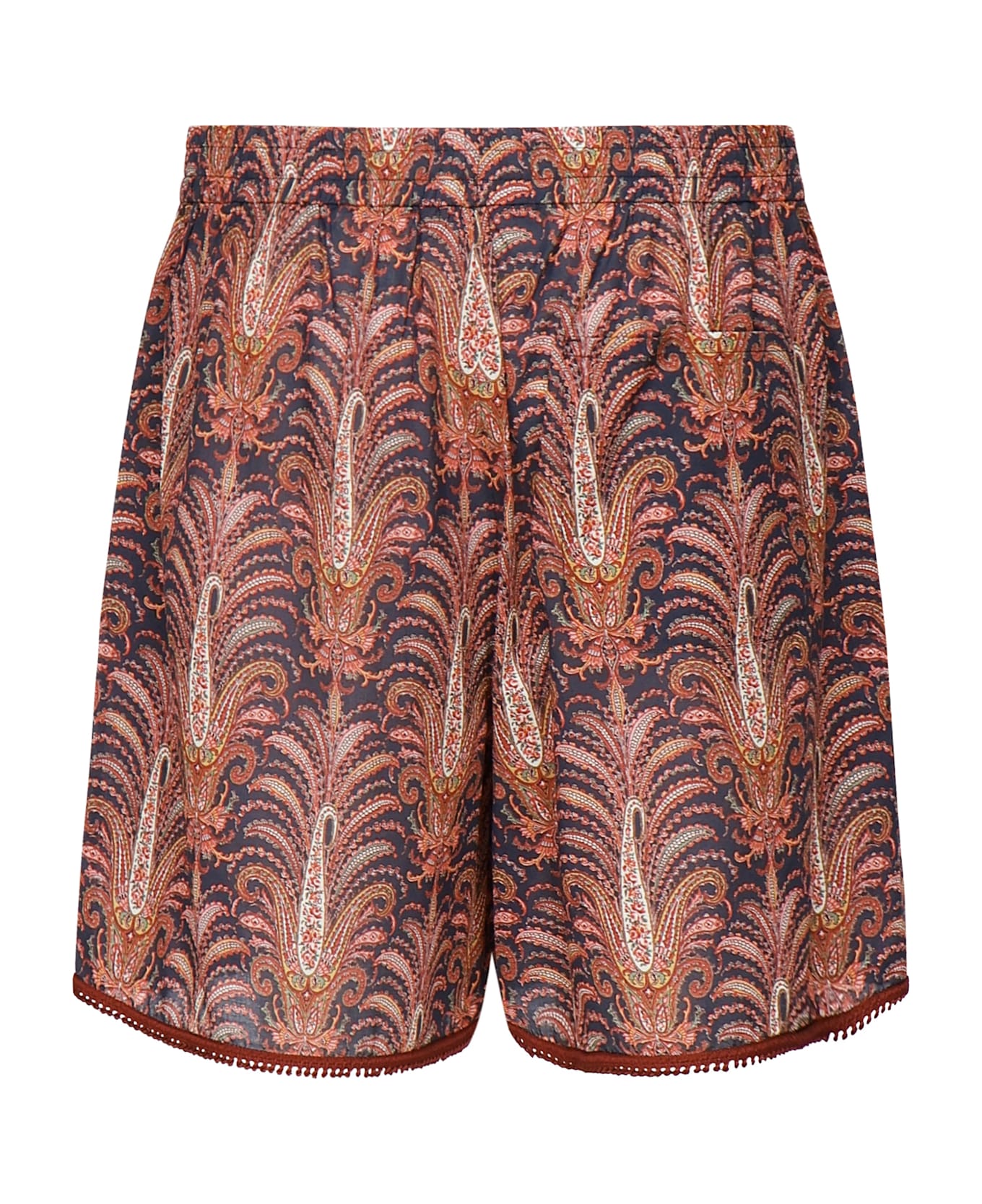 Valentino Garavani Cotton Shorts With Graphic Print - Red