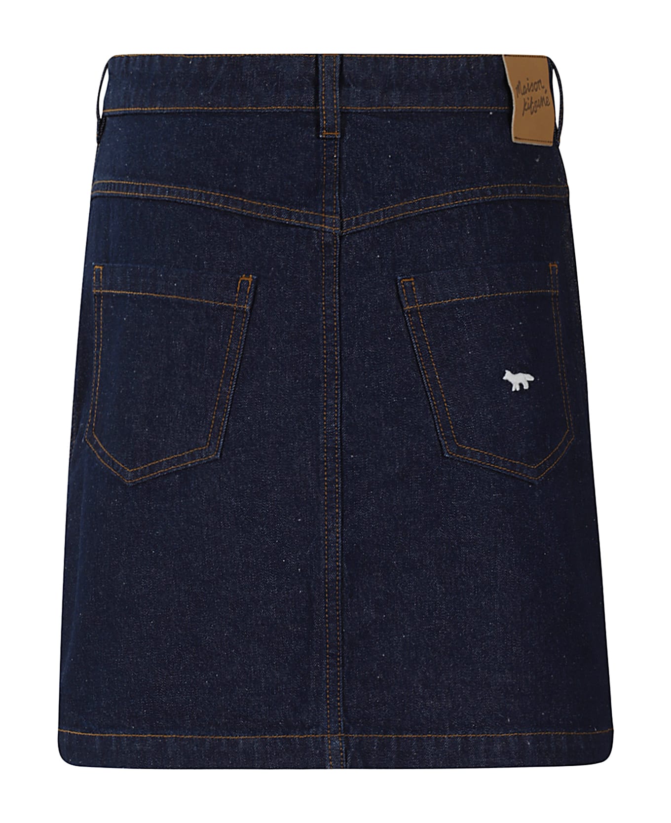 Maison Kitsuné Buttoned Denim Mini Skirt - Indigo