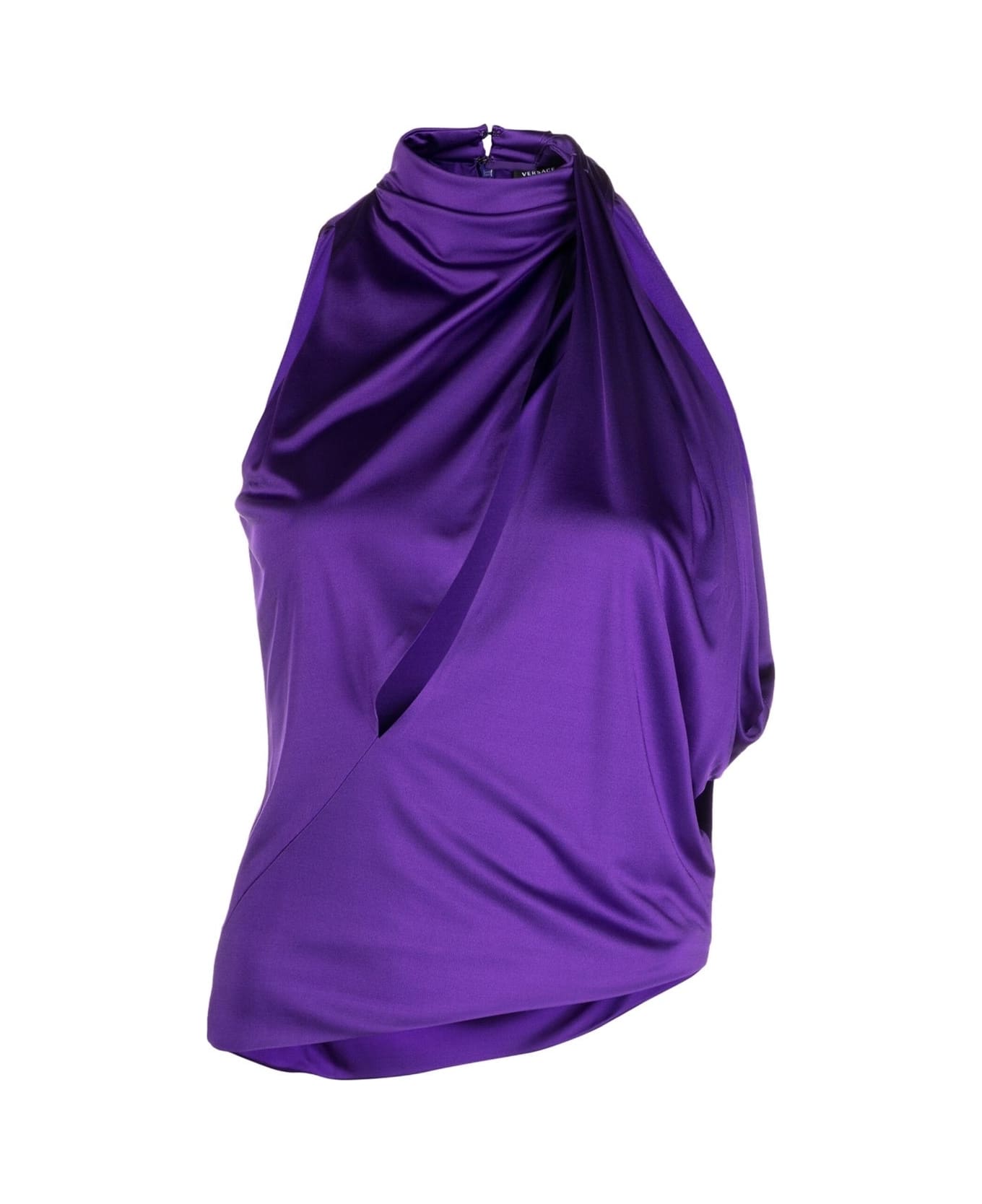 Versace Draped Top - Purple