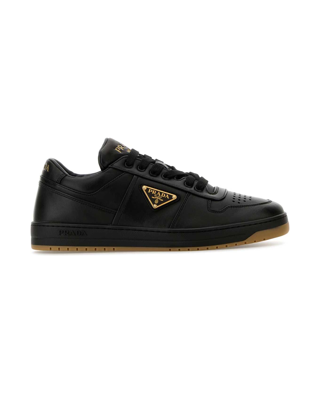 Prada Black Nappa Leather Downtown Sneakers - NERO