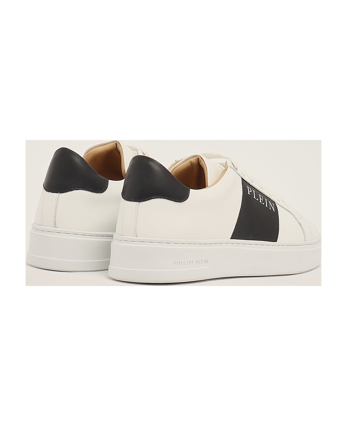 Philipp Plein Lo-top Nappa Sneaker - B.CO TAB NERO