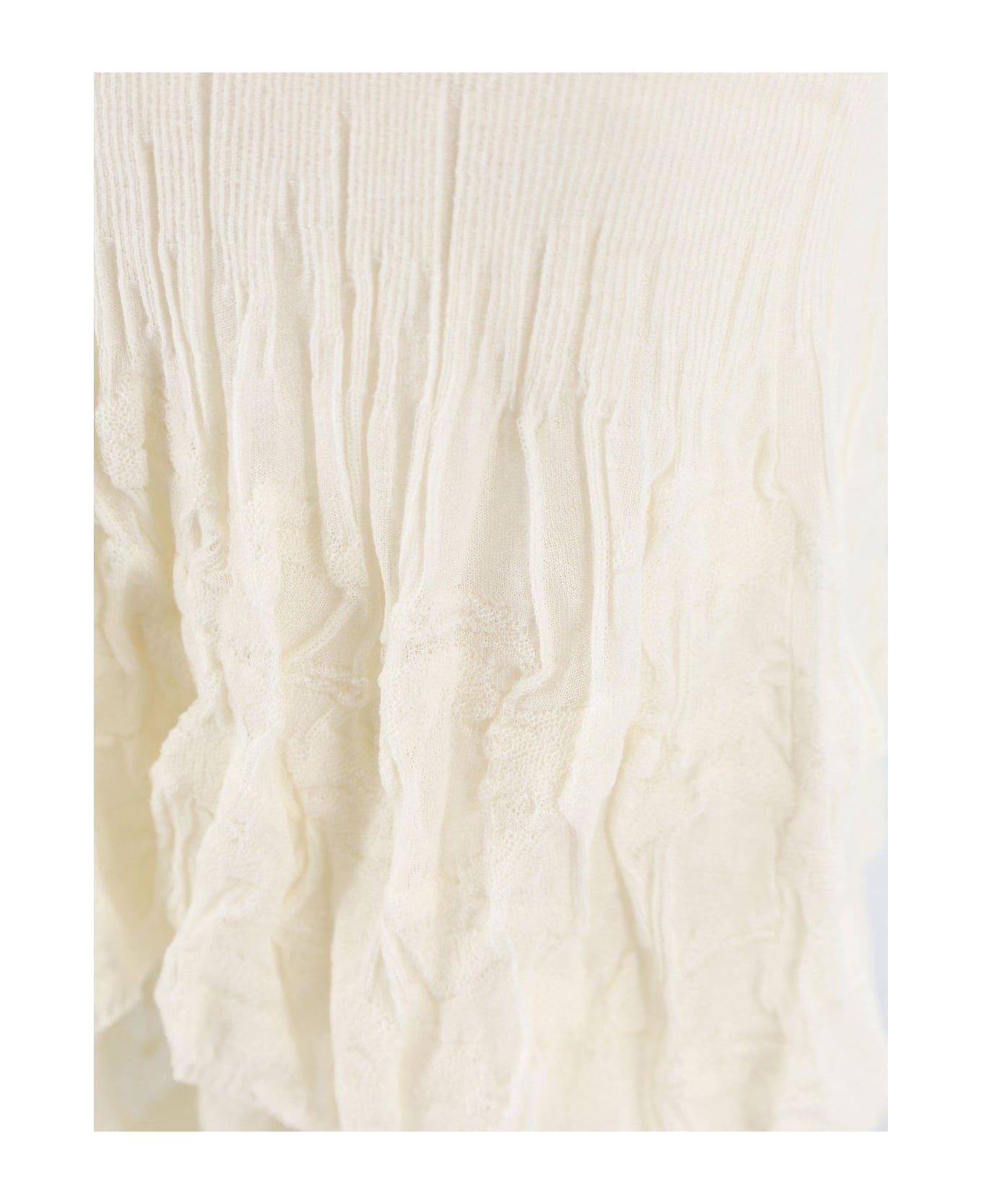 Bottega Veneta Flower Midi Skirt - White