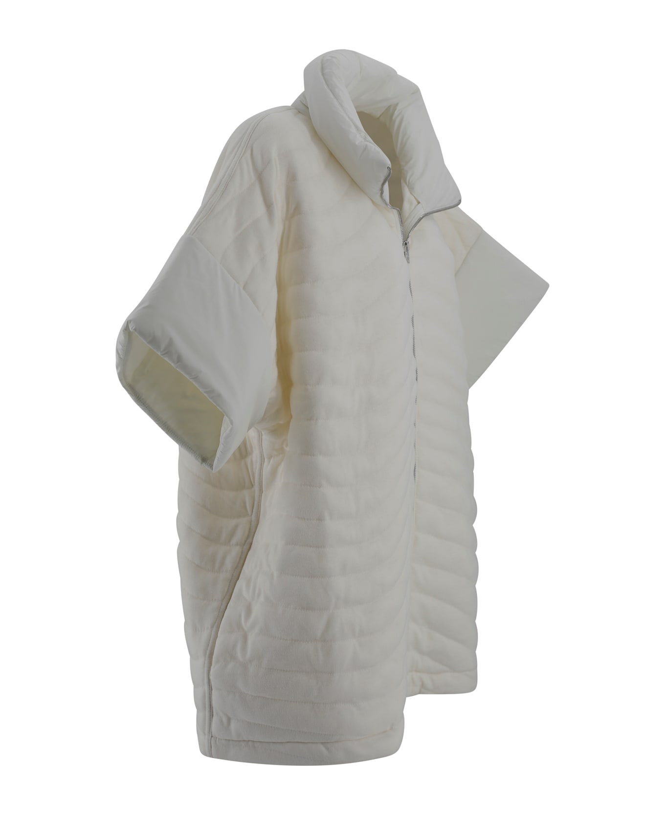 Herno Short-sleeved Padded Poncho - White