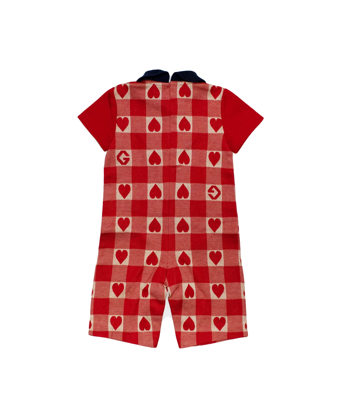 Gucci Cotton Jersey Romper - Red ボディスーツ＆セットアップ