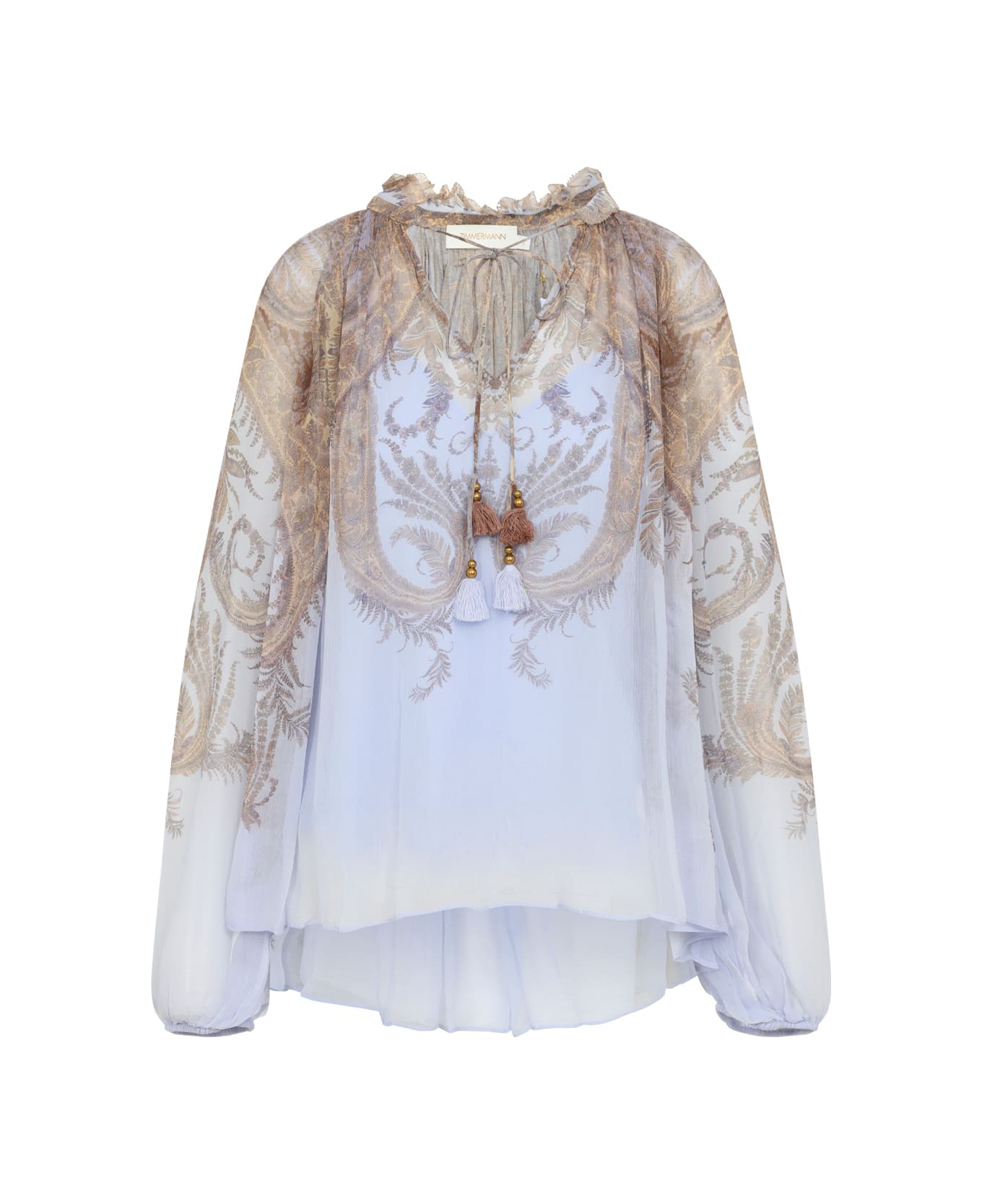 Zimmermann Hypnotic Billow Blouse - Lilac Paisley