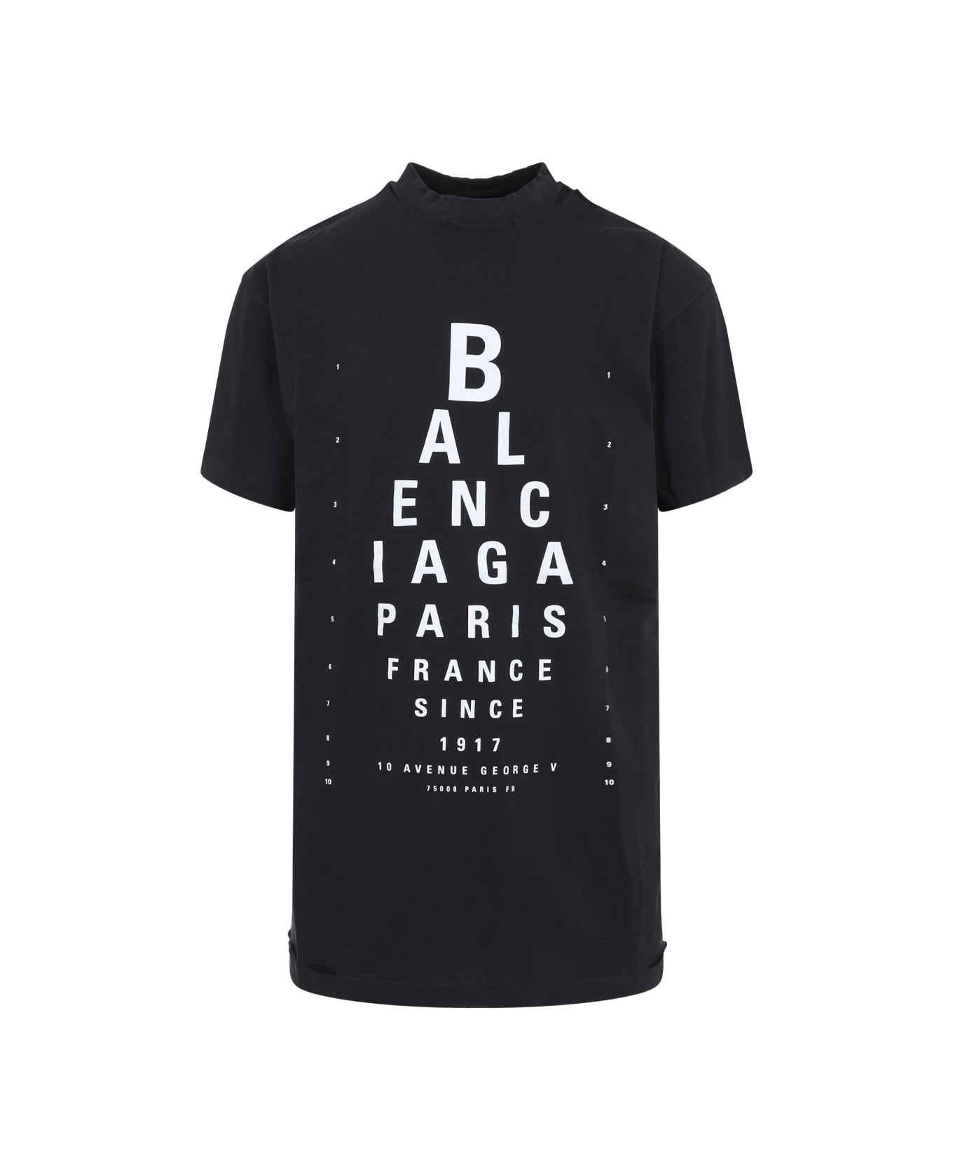 Balenciaga Black Coton Oversize Shirt - WASHEDBLACKWHITE