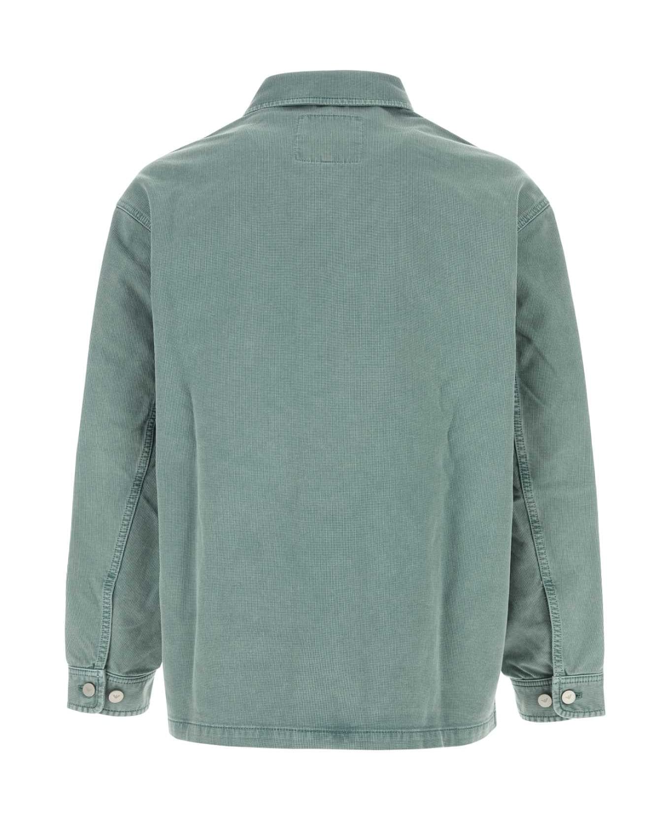 Emporio Armani Light Blue Stretch Cotton Jacket - MULTI