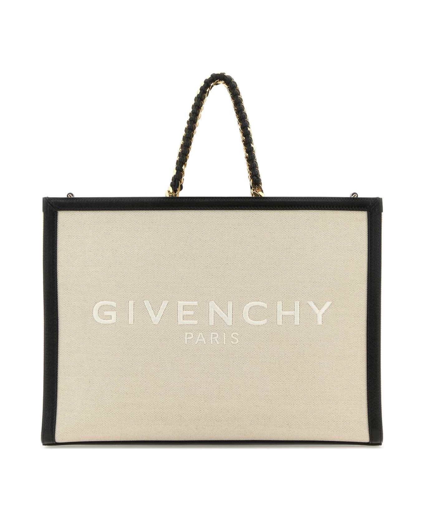 Givenchy Two-tone Canvas And Leather Medium G-tote Handbag - NATURALBEIGE
