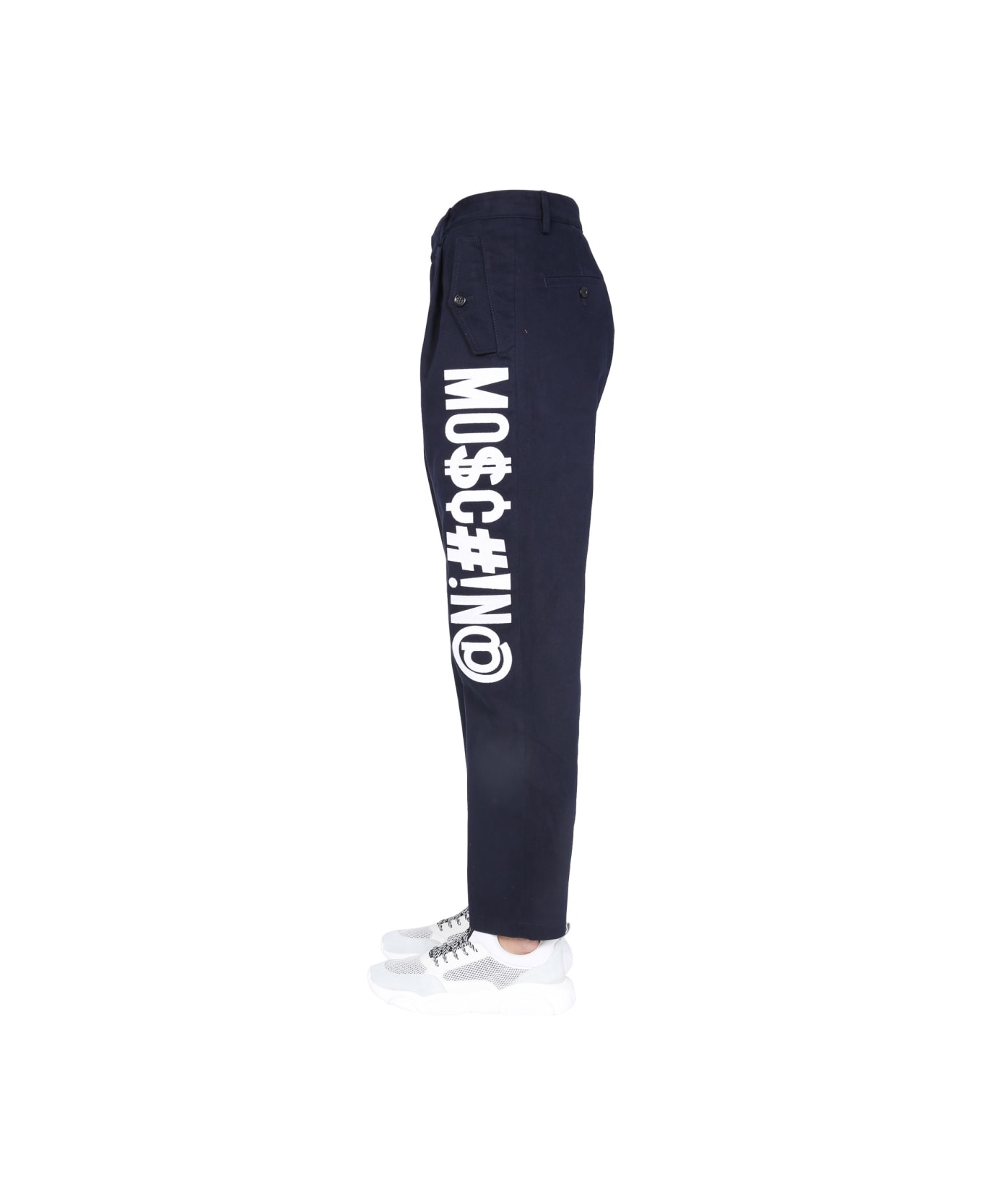 Moschino Symbols Logo Trousers - BLUE