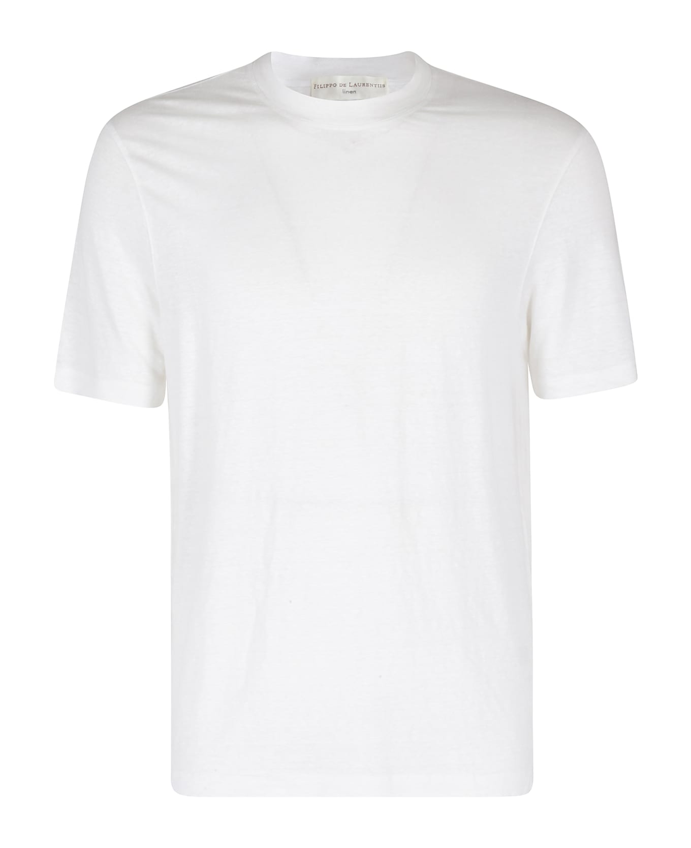Filippo De Laurentiis Tshirt Mm Lino Stretch - Bianca