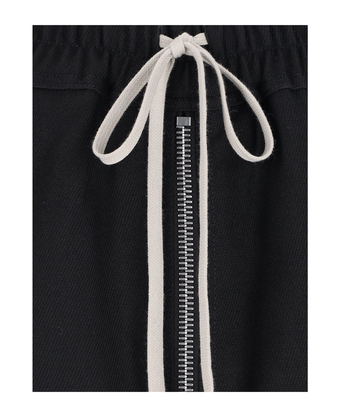 Rick Owens Wool Zip Midi Skirt - Black  