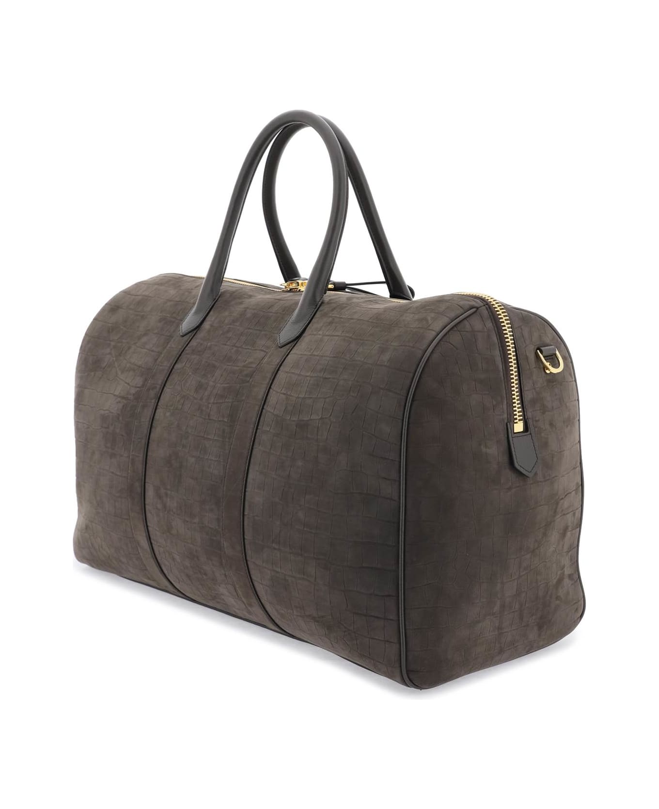 Tom Ford Suede Duffle Bag - FANGO (Brown) トラベルバッグ