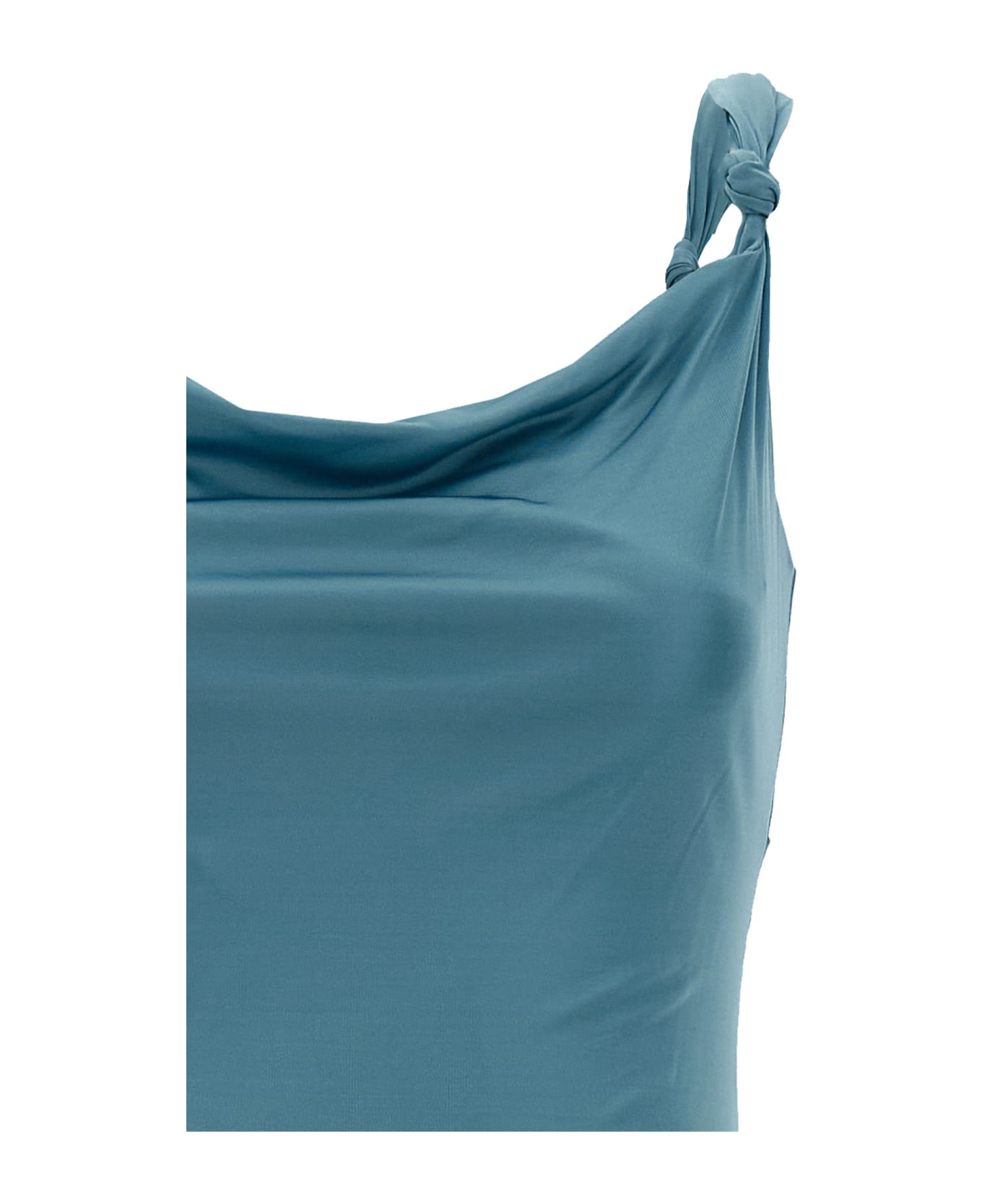 Blumarine Long Jersey Dress - Light Blue
