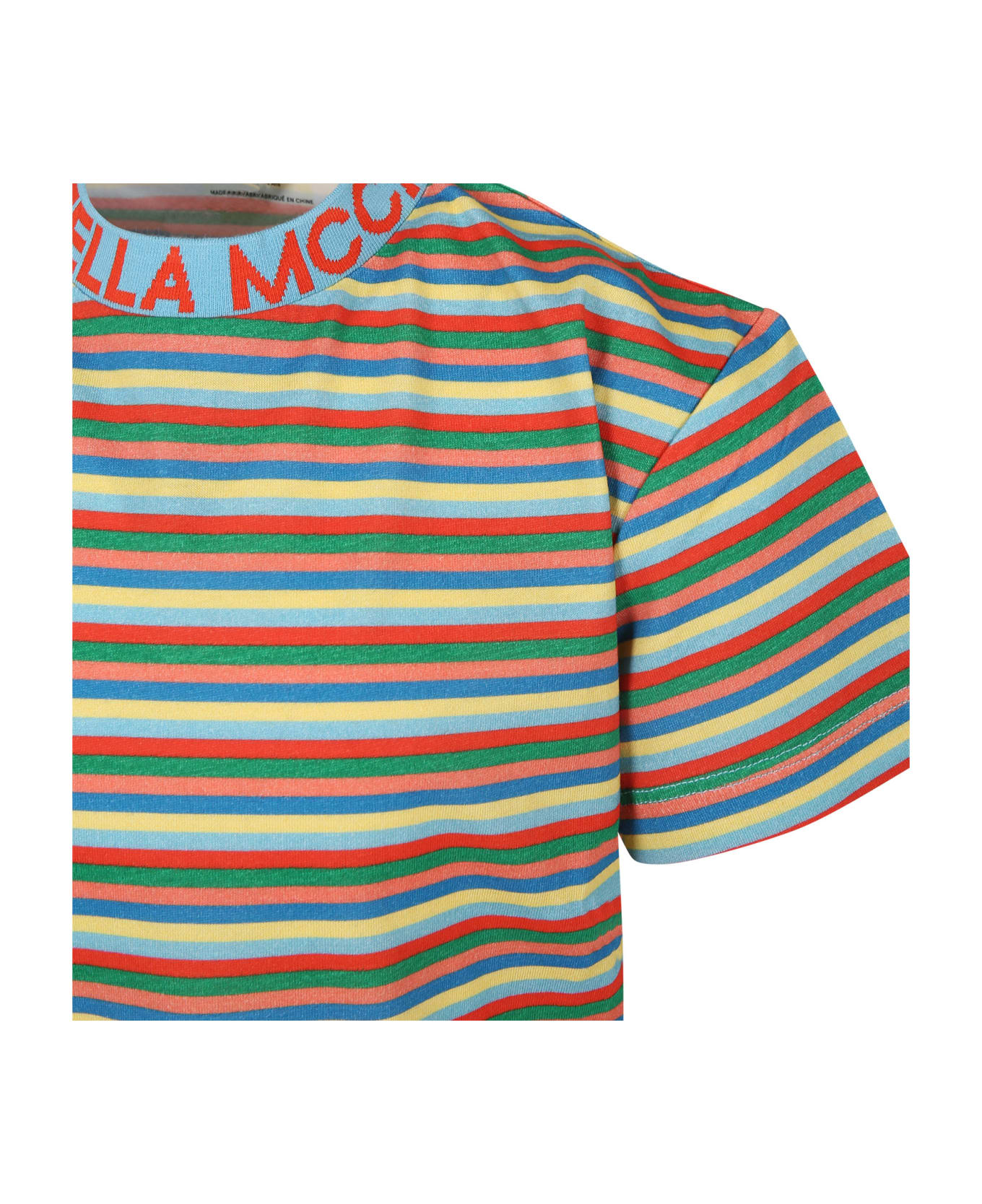 Stella McCartney Kids Multicolor T-shirt For Kids With Logo - Multicolor