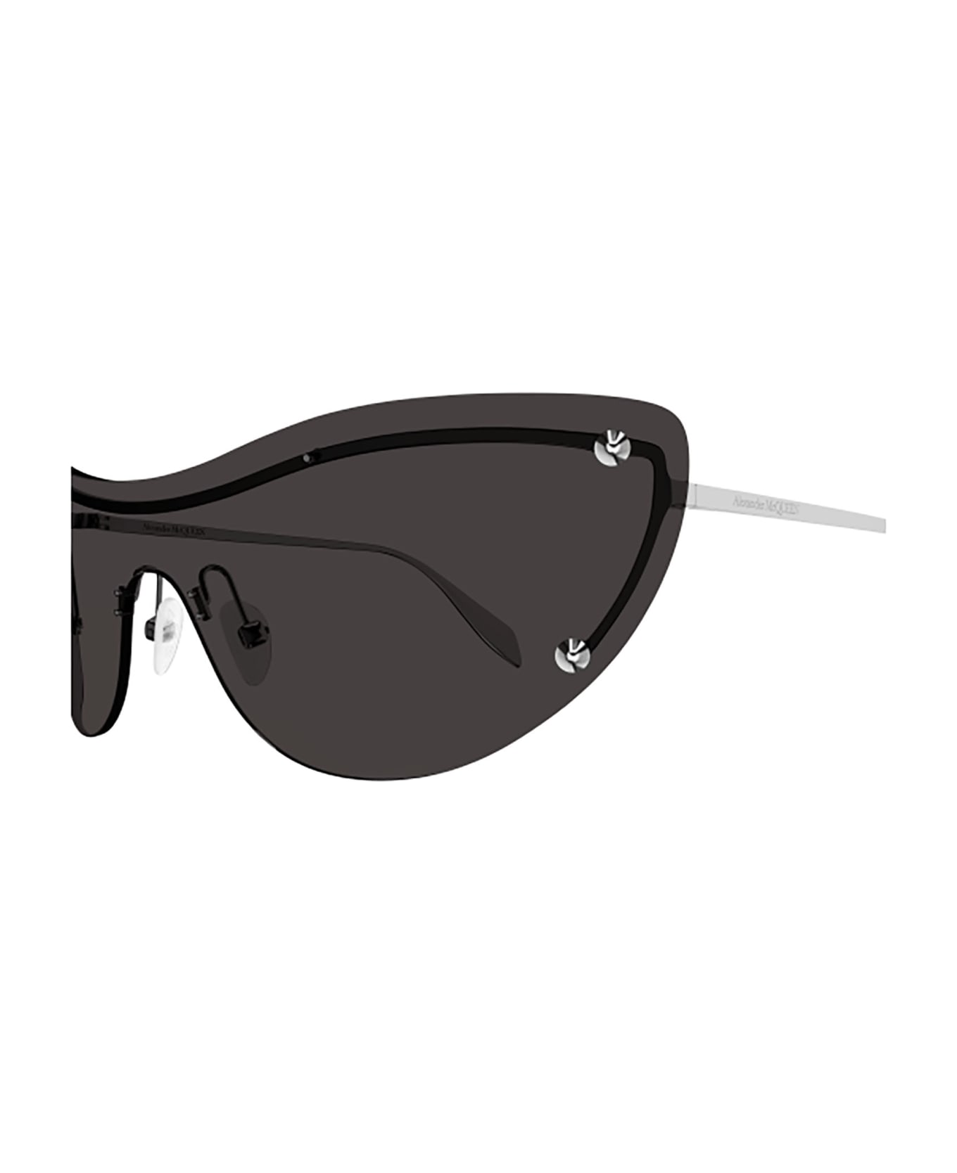 Alexander McQueen Eyewear AM0413S Sunglasses - Silver Silver Grey サングラス