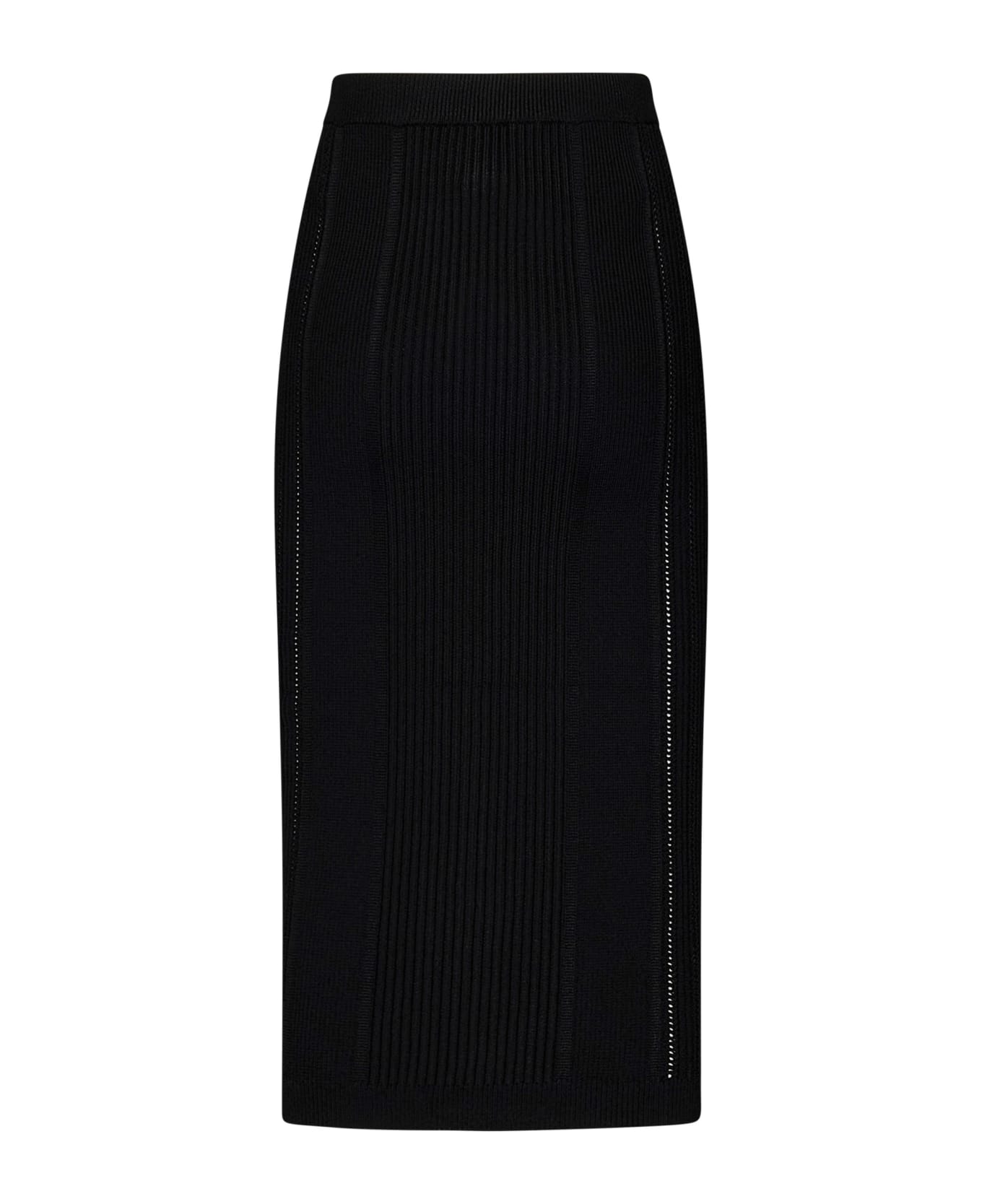 Balmain Paris Midi Skirt - Black