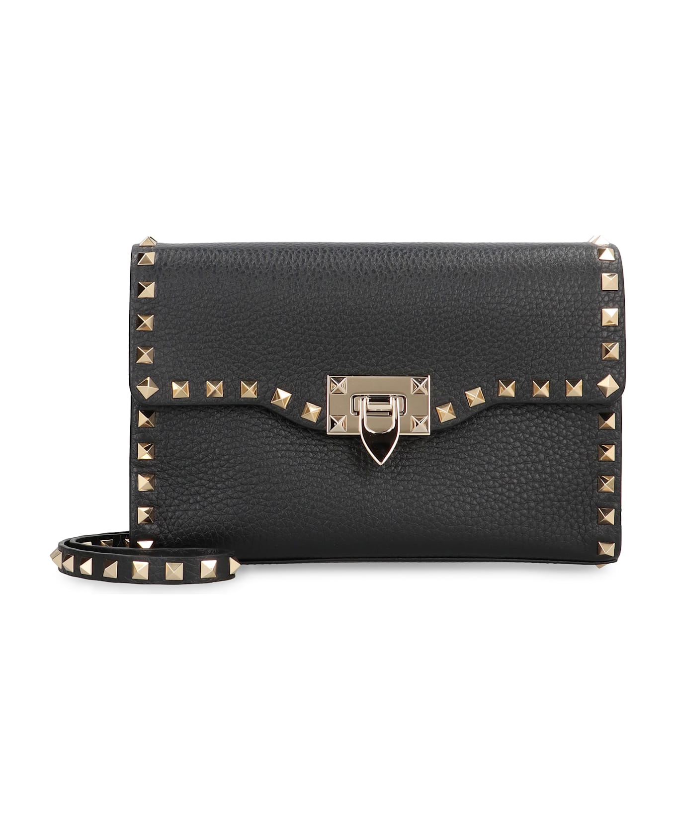 Valentino Garavani Rockstud Small Leather Crossbody Bag - black