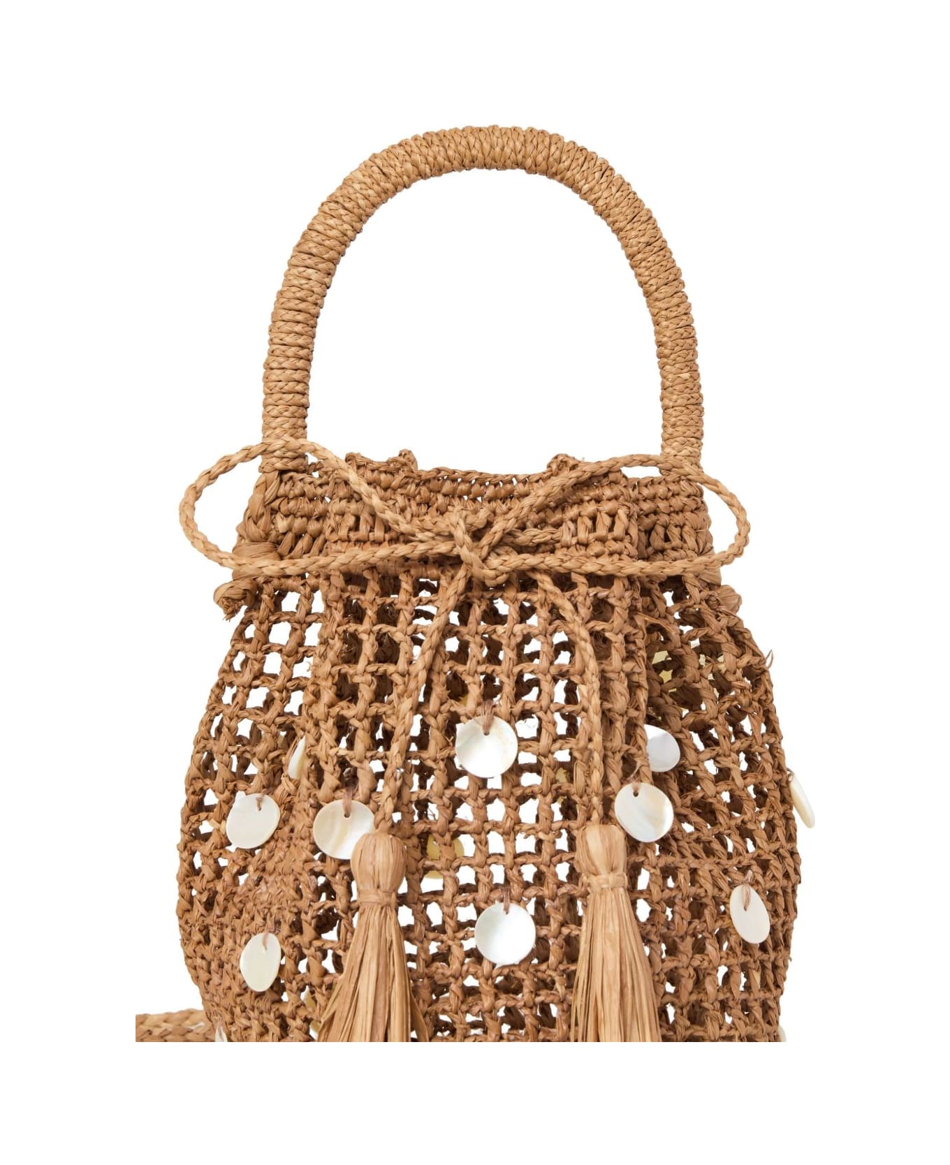 Alanui Precious Moments Rafia Bucket Bag - Marrone chiaro