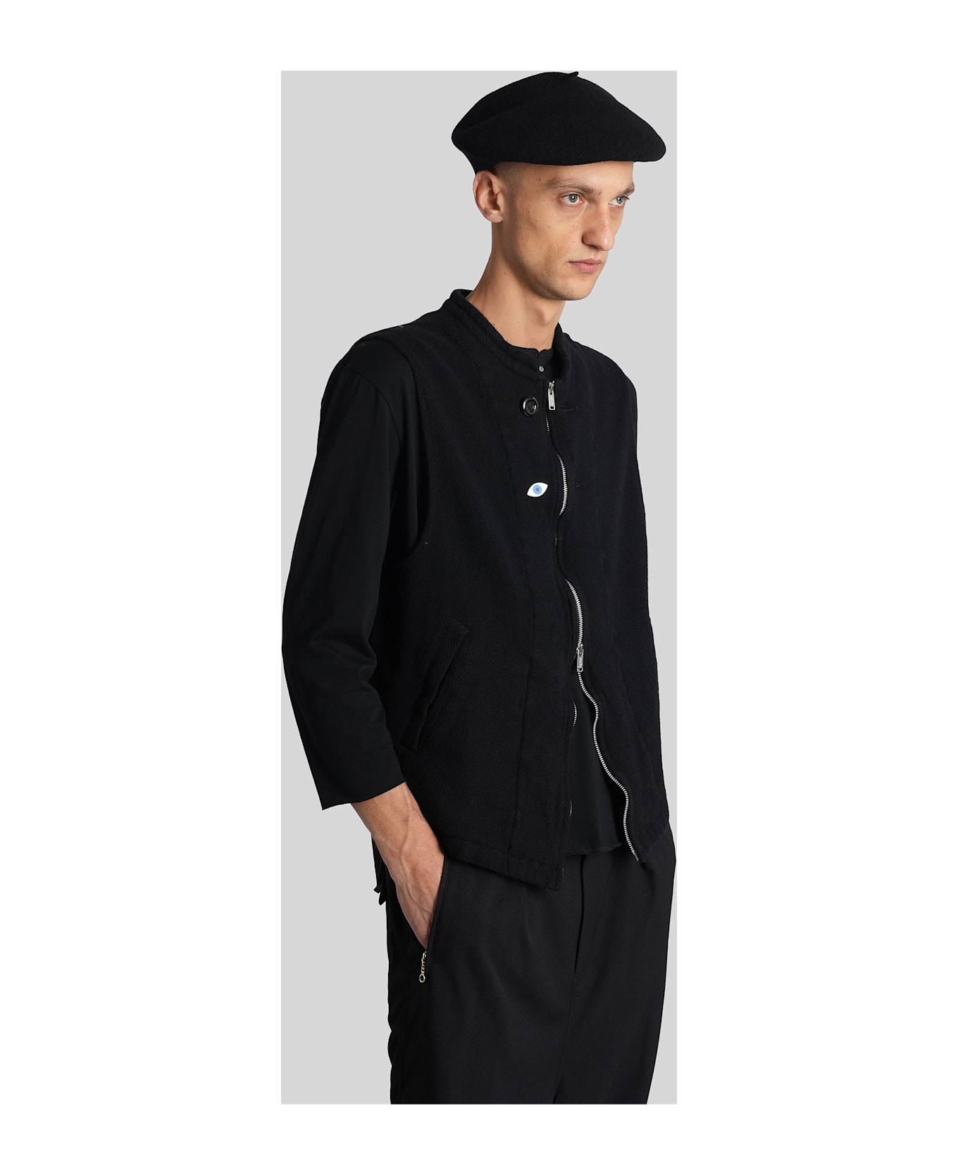 Undercover Jun Takahashi Vest In Black Wool - black