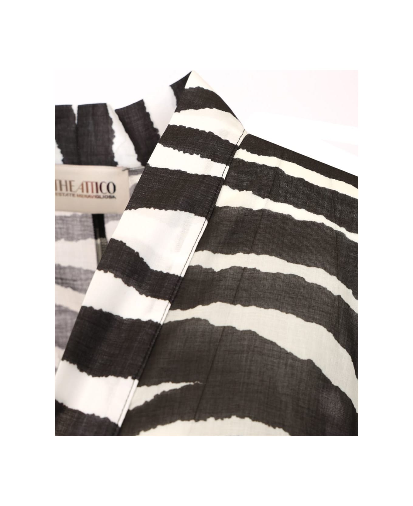 The Attico Zebra Print Caftan - White