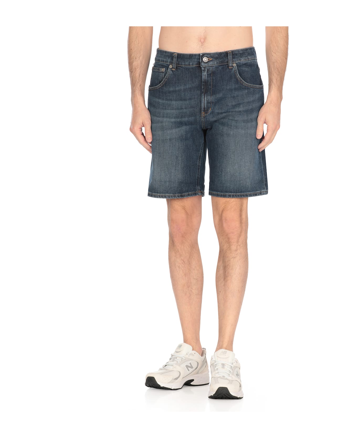 Dondup Cotton Bermuda Shorts - Blue