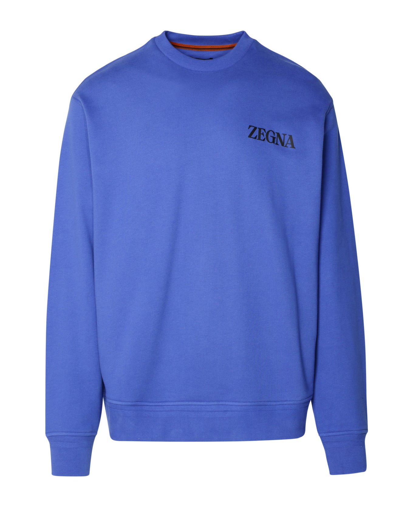 Zegna Blue Cotton Sweatshirt - Blue