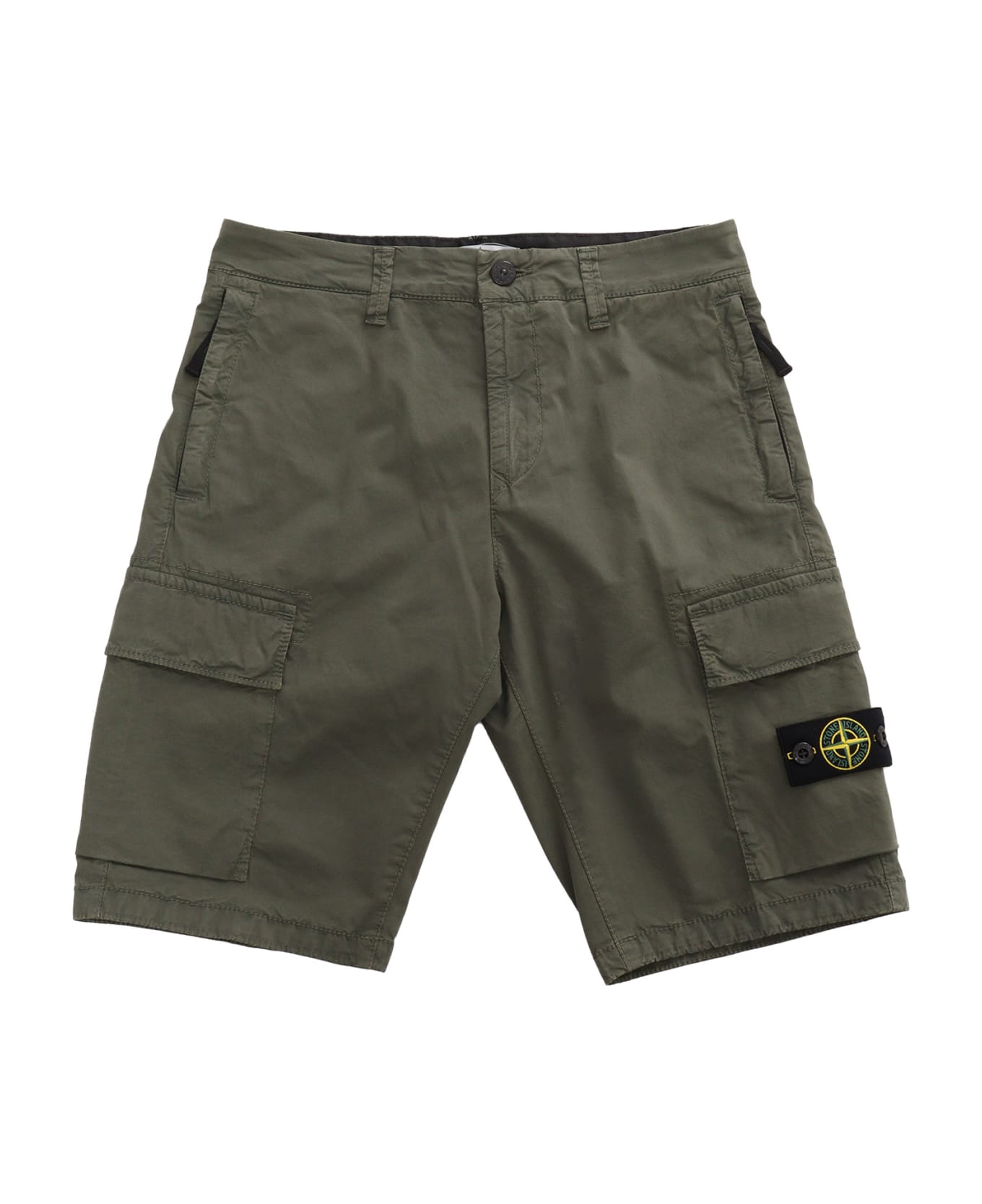 Stone Island Junior Military Green Bermuda - GREEN