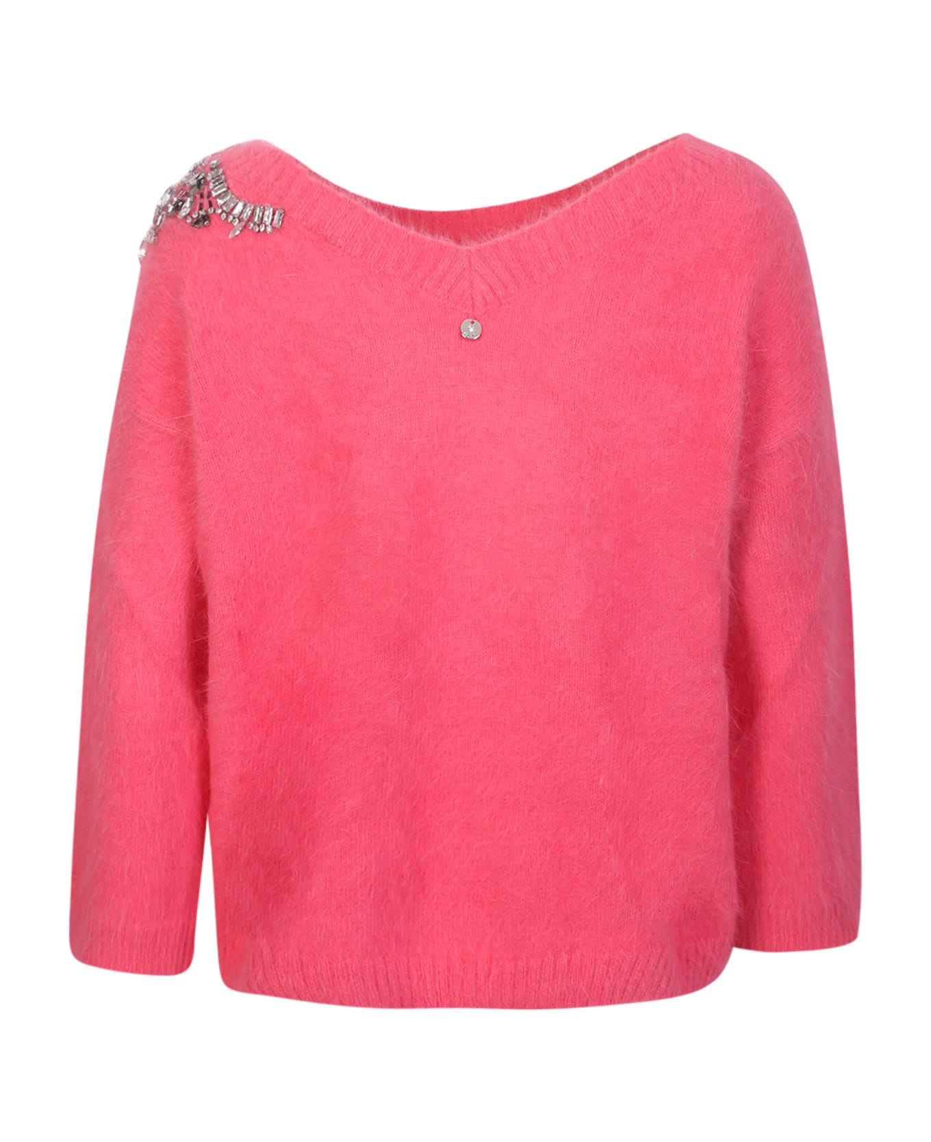 Liu-Jo Liu Jo Crewneck Sweater Fuchsia - Pink ニットウェア