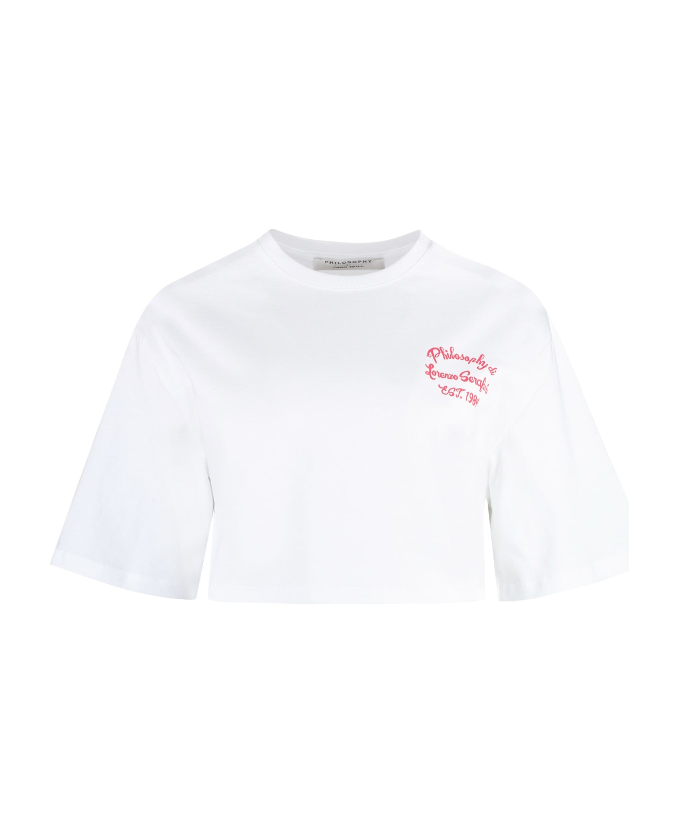 Philosophy di Lorenzo Serafini Logo Detail Cropped T-shirt - FANTASIA FUXIA Tシャツ