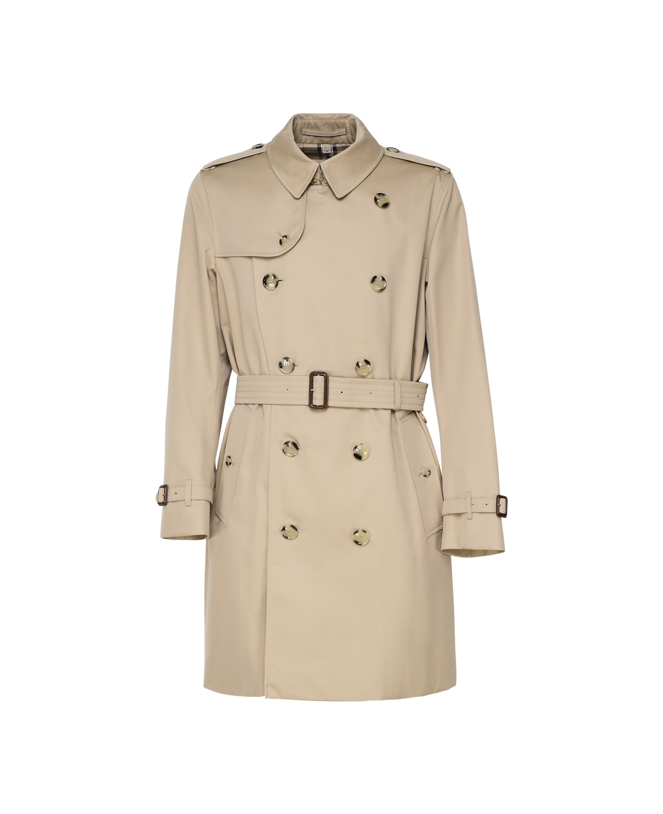 Burberry Kensington Double Breasted Trench Coat - HONEY