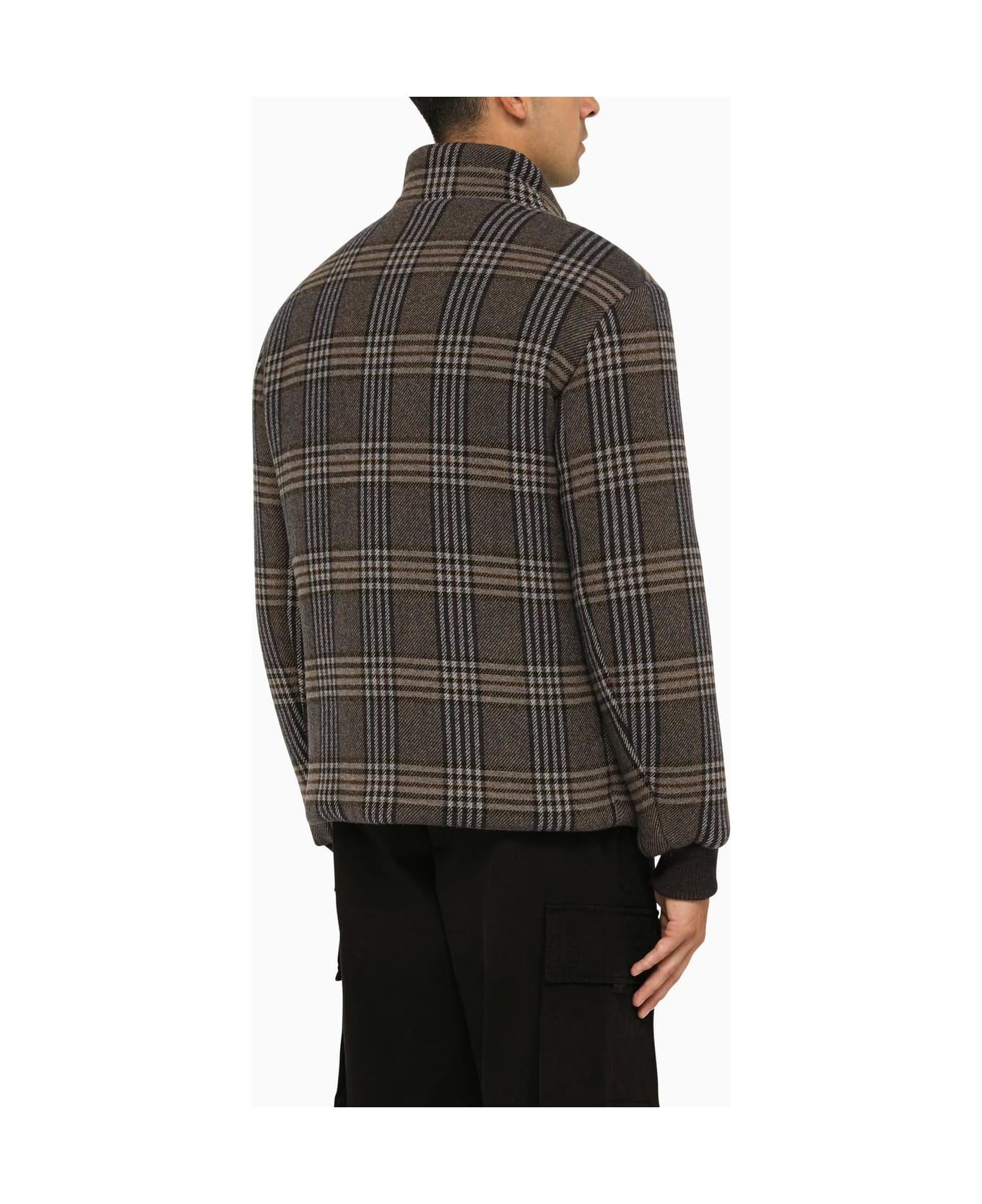 Etro Checked Wool Padded Jacket - C