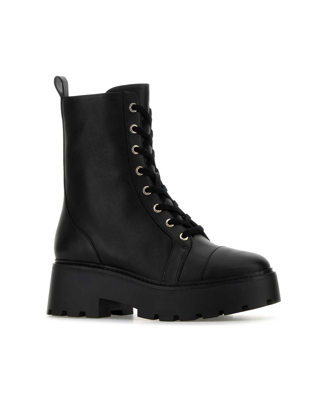 Michael Kors Black Leather Blake Ankle Boots - BLACK