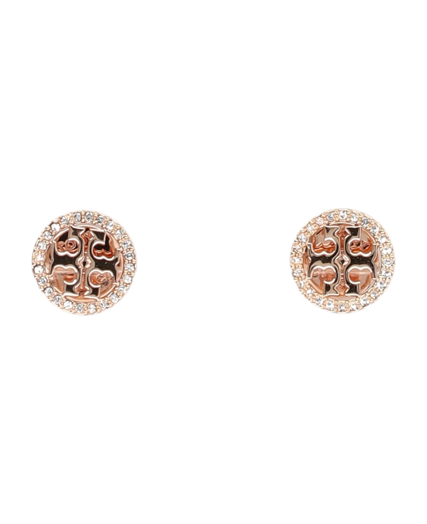 Tory Burch Miller Pave Stud Earring - Rose Gold / Crystal イヤリング