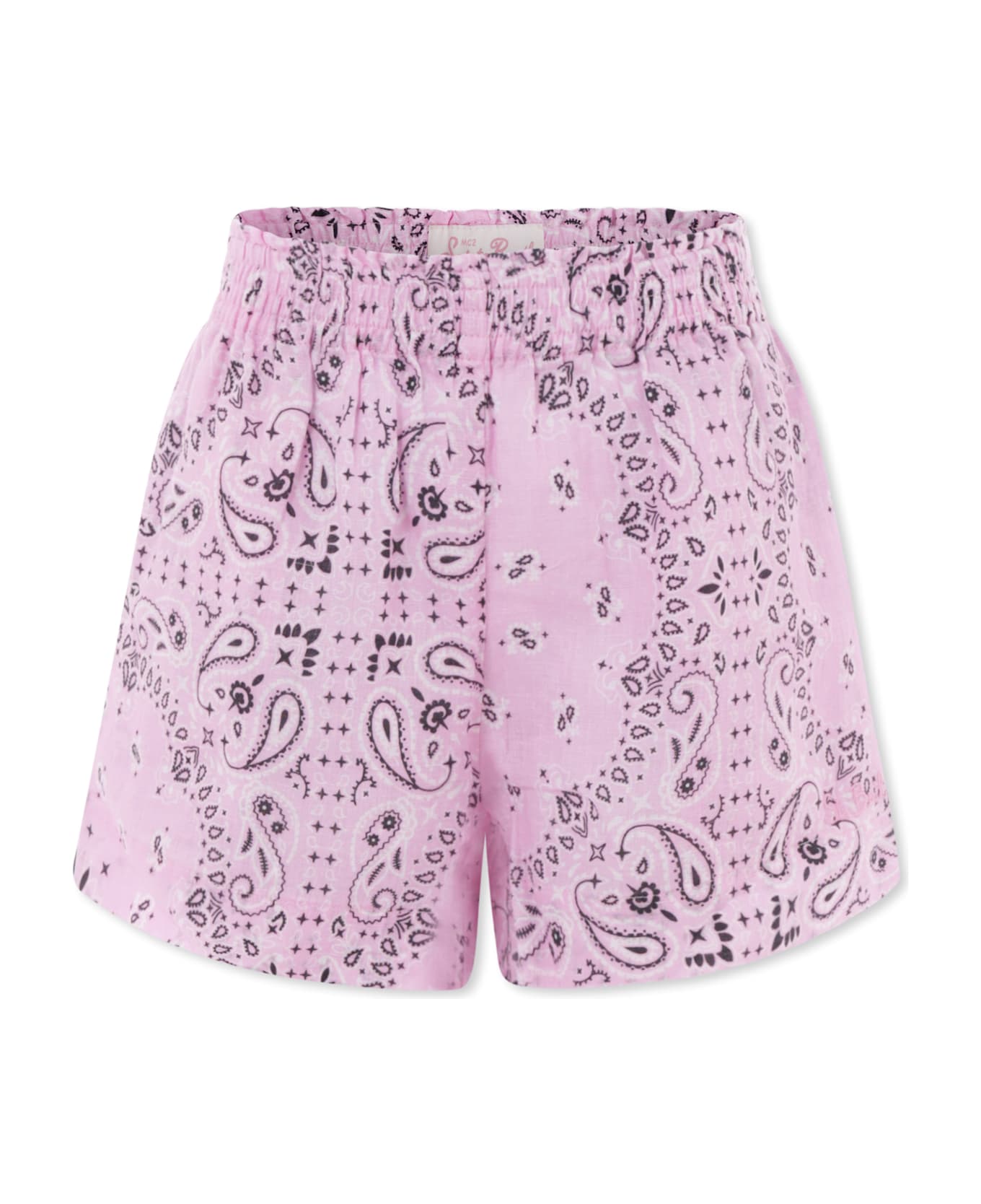 MC2 Saint Barth Pink Shorts For Girl With Paisley Print - Pink