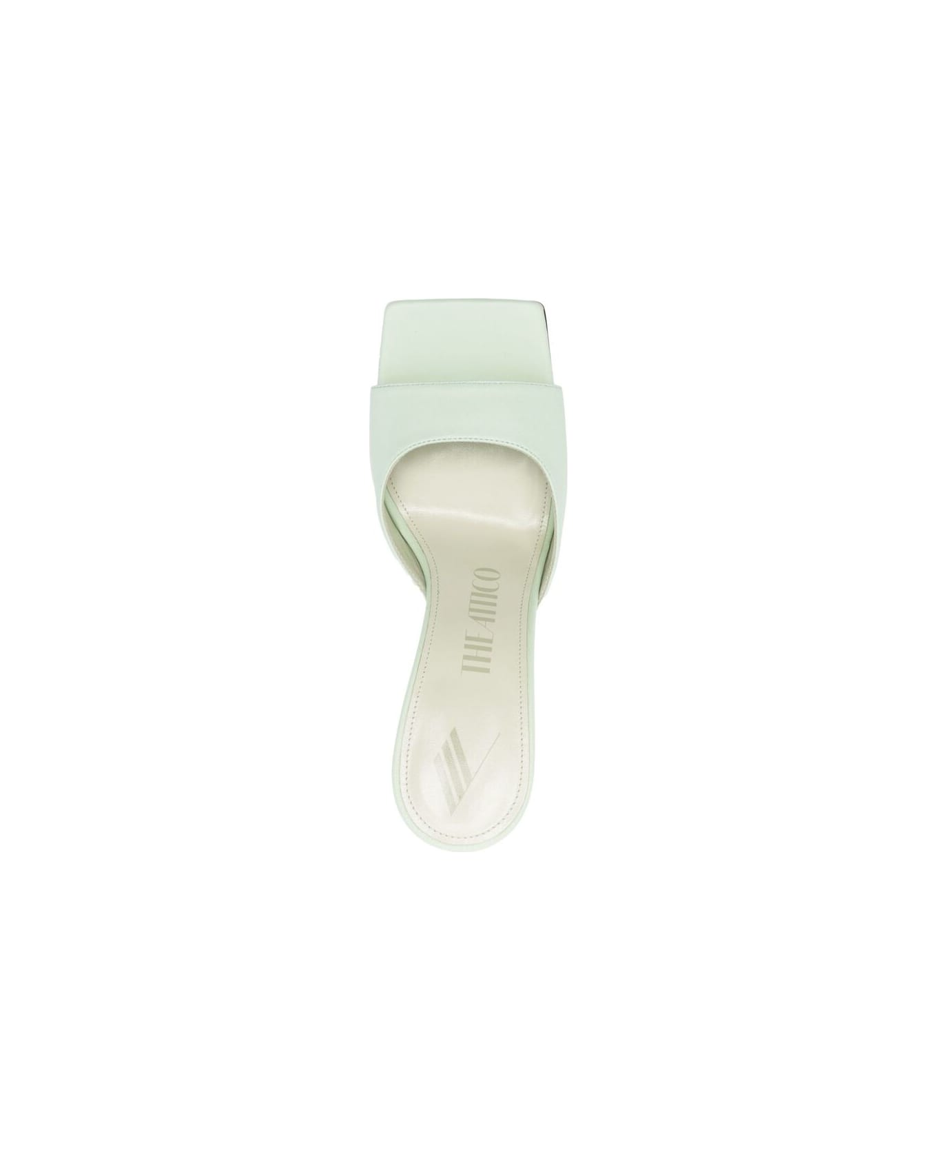 The Attico Cheope 105 Leather Sandals - Green