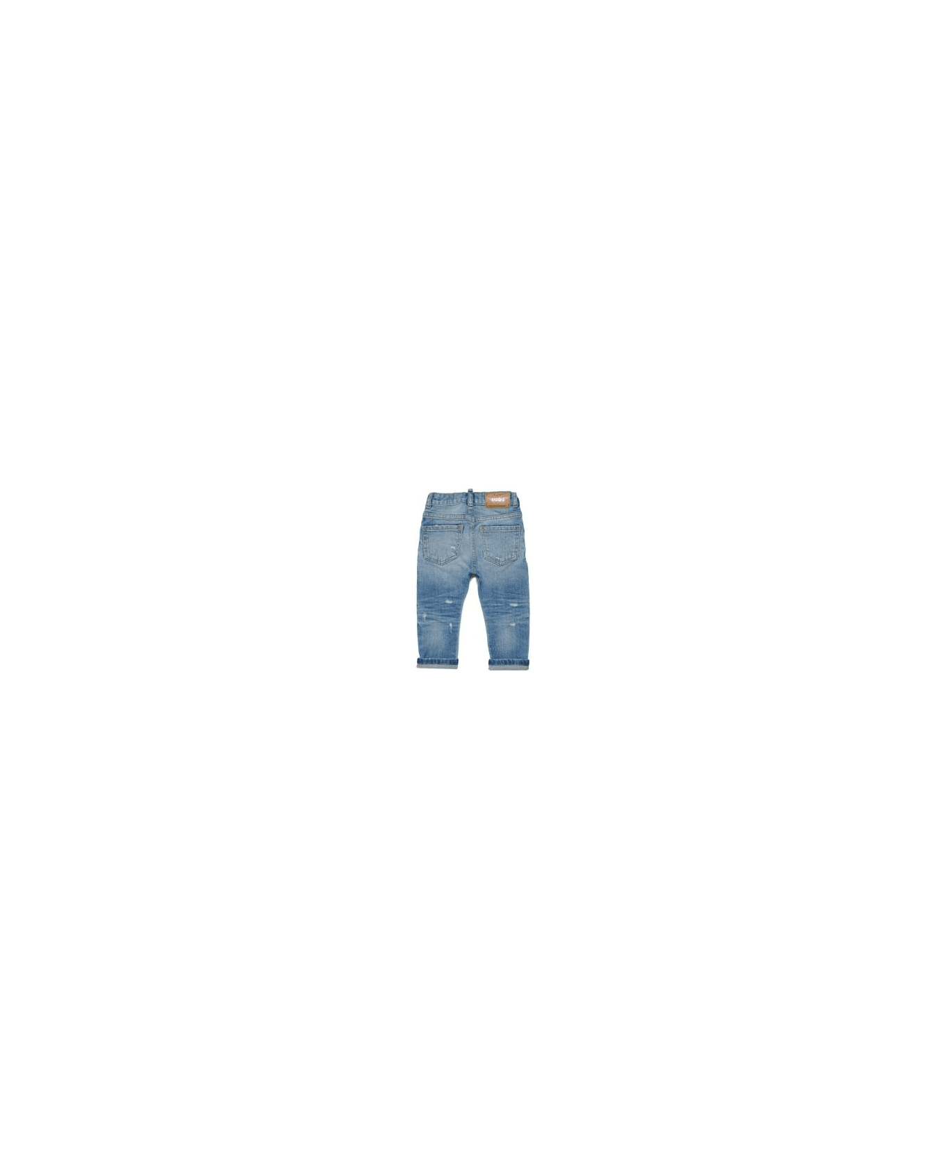 Dsquared2 Jeans Dritti Con Effetto Vissuto - Blue