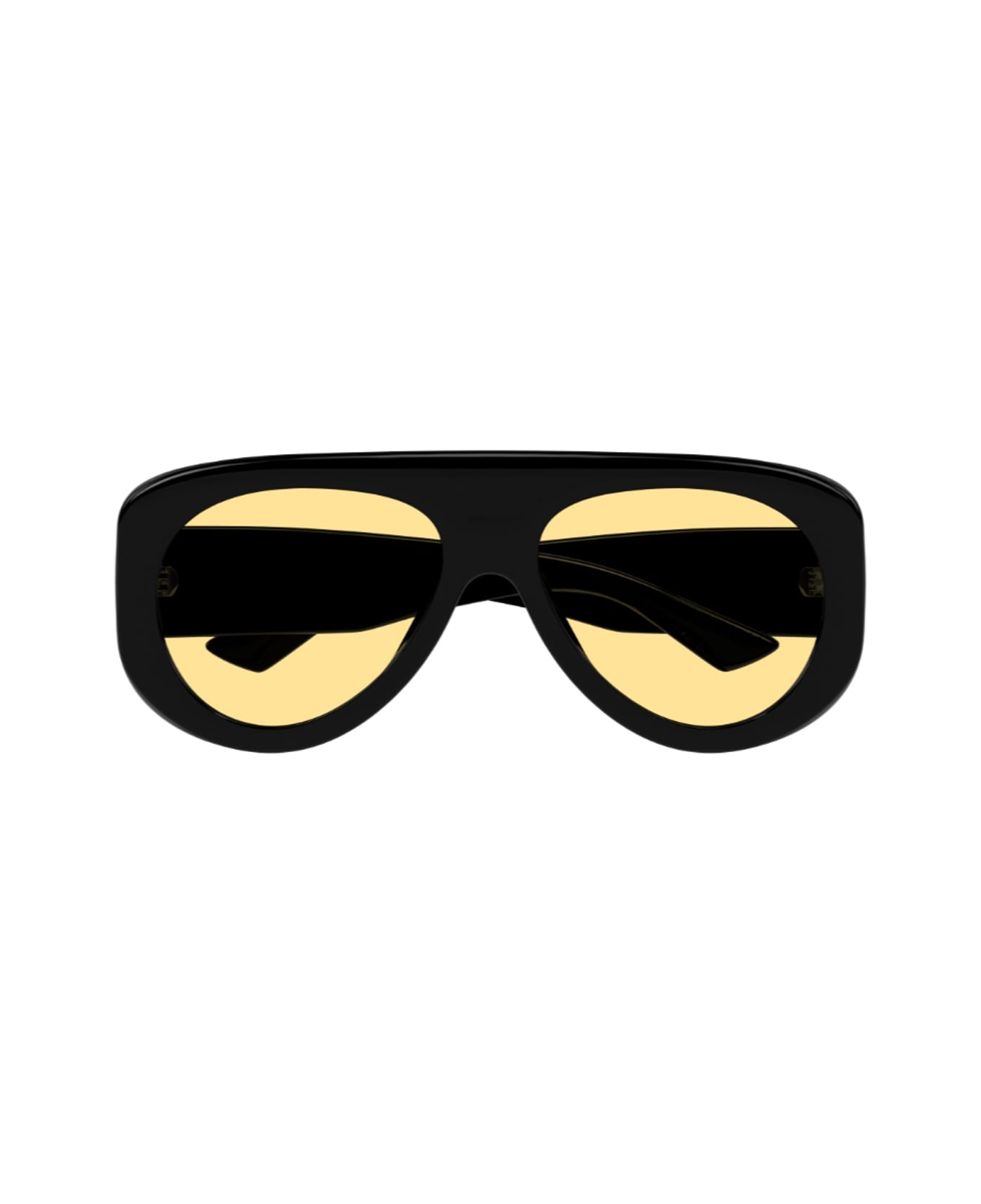 Bottega Veneta Eyewear Bottega Veneta Bv1362s Linea Ribbon 005 Black Orange Sunglasses - Nero