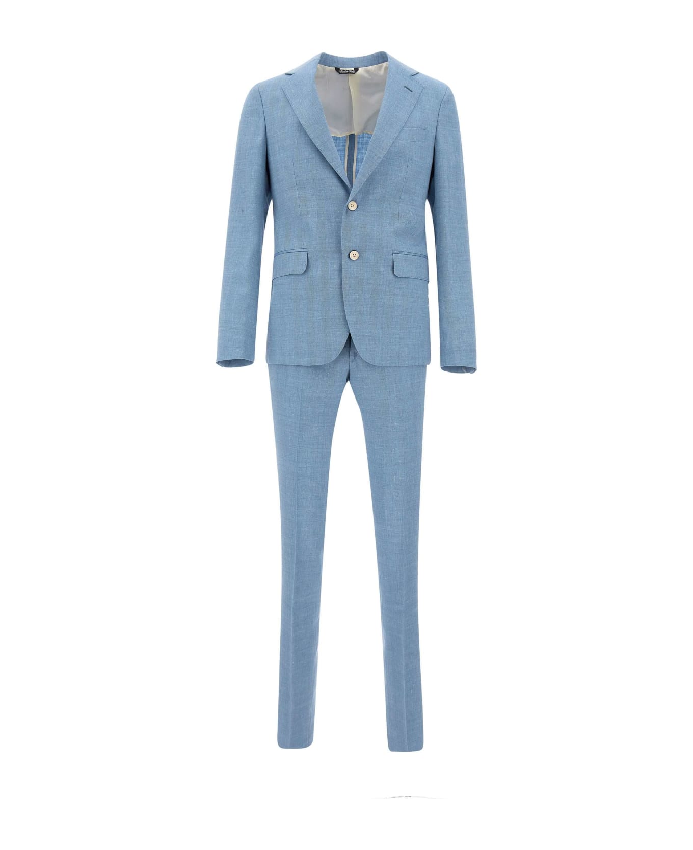 Brian Dales Linen And Wool Two-piece Suit - LIGHT BLUE