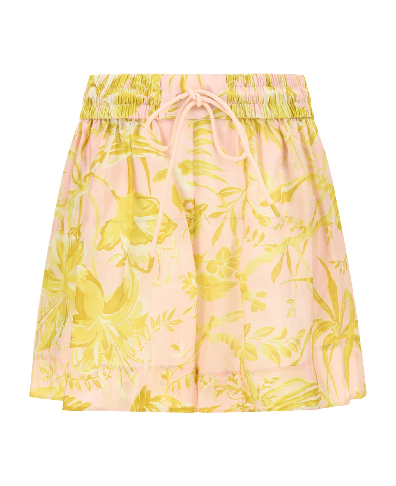 Zimmermann Bermuda Shorts - Pink/gold Floral