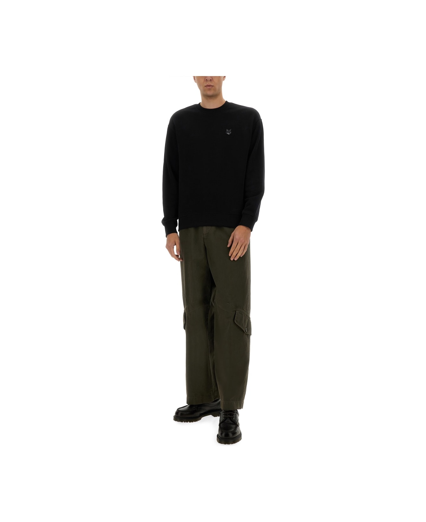 Maison Kitsuné "fox Head" Sweatshirt - BLACK