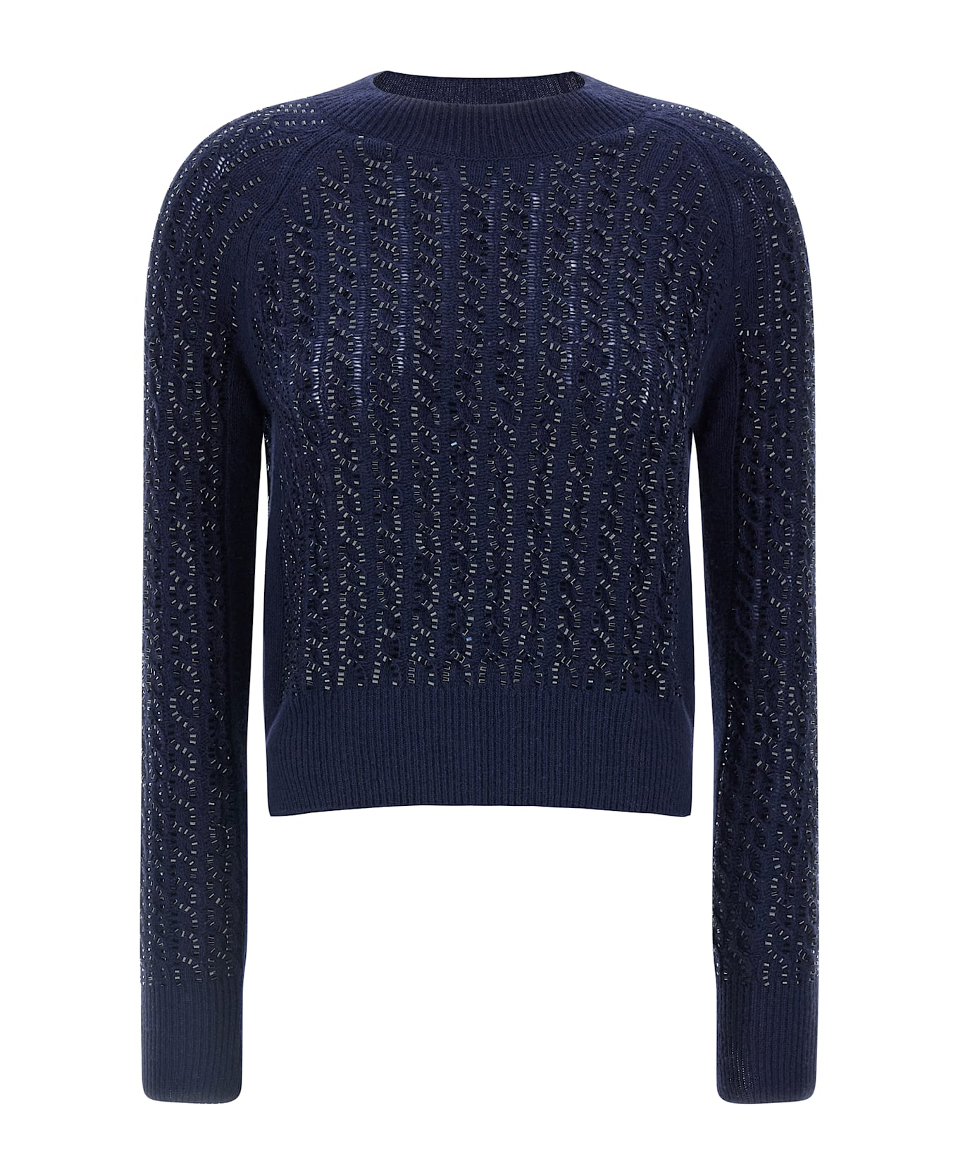 Ermanno Scervino Baguette Studded Sweater - Blue