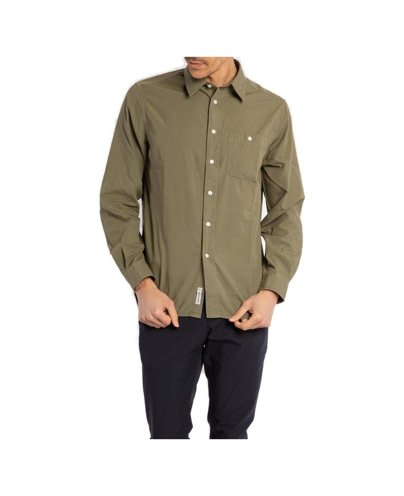 Woolrich Buttoned Long-sleeved Shirt Woolrich - GREEN シャツ