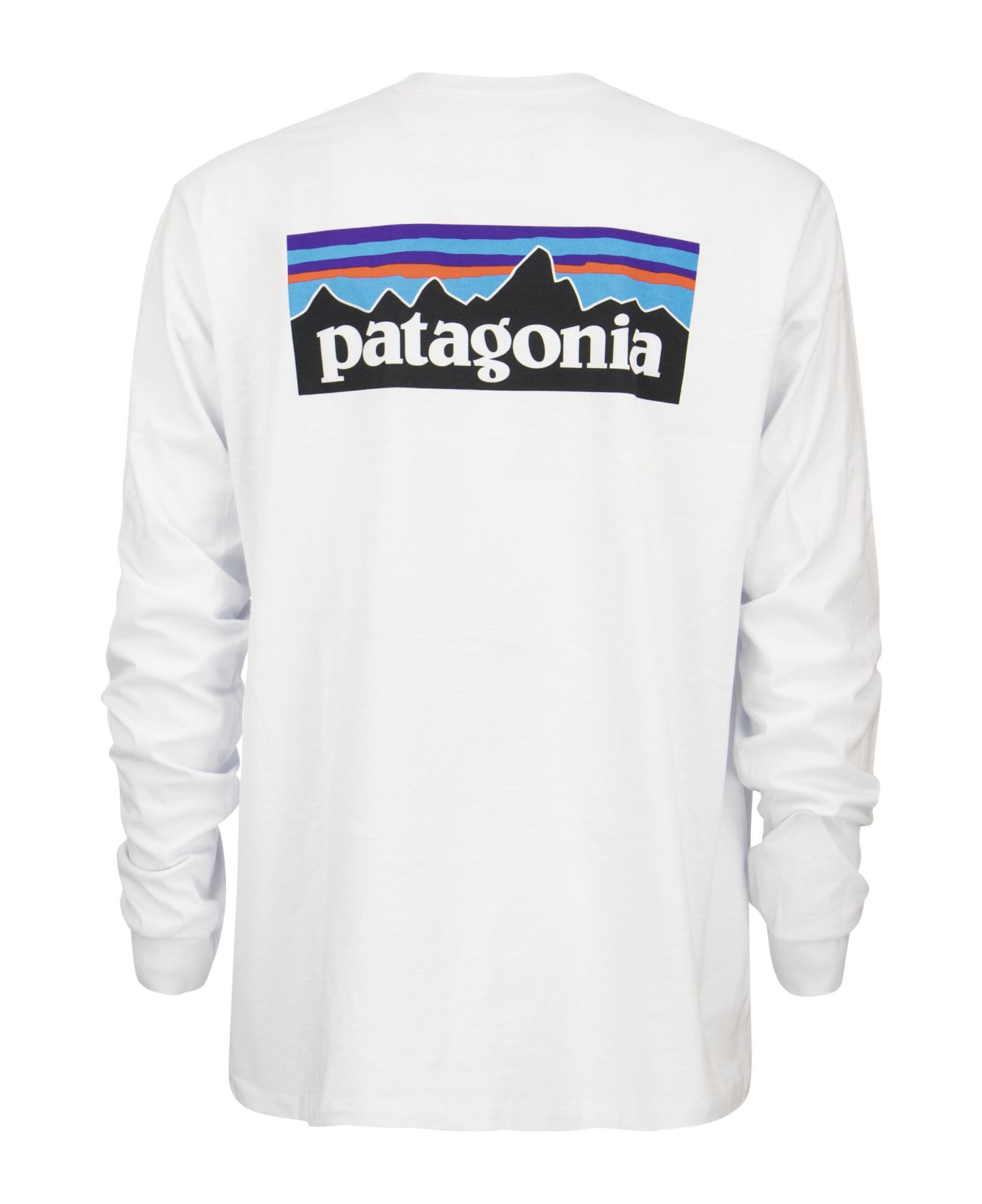 Patagonia T-shirt With Logo Long Sleeves - White