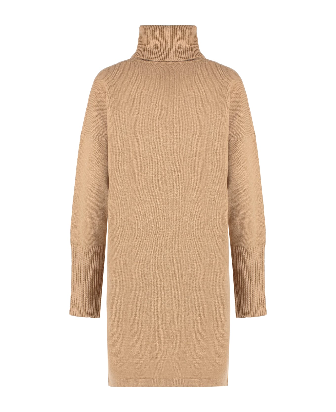 Federica Tosi Ribbed Knit Dress - Camel