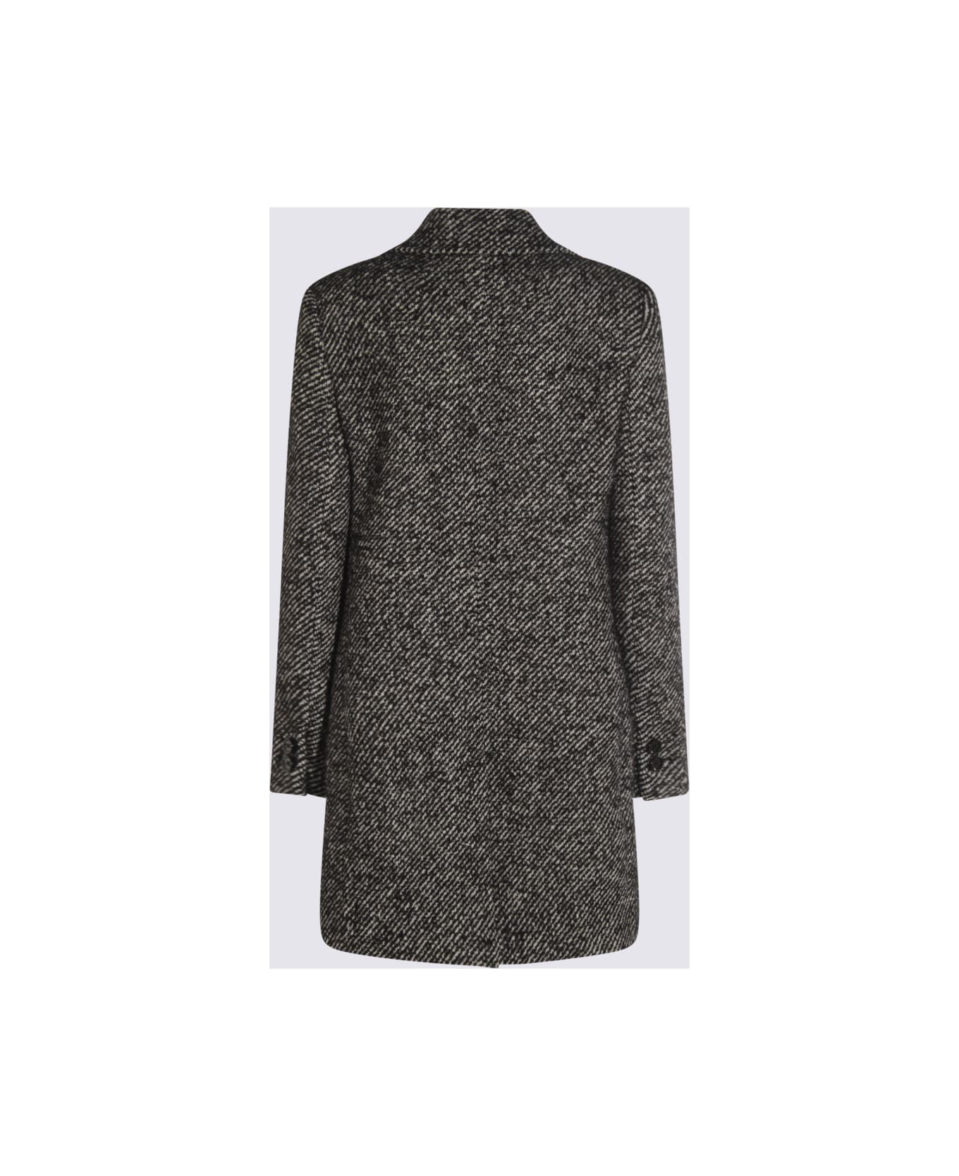 Dolce 
Gabbana Grey Wool Coat - Grey