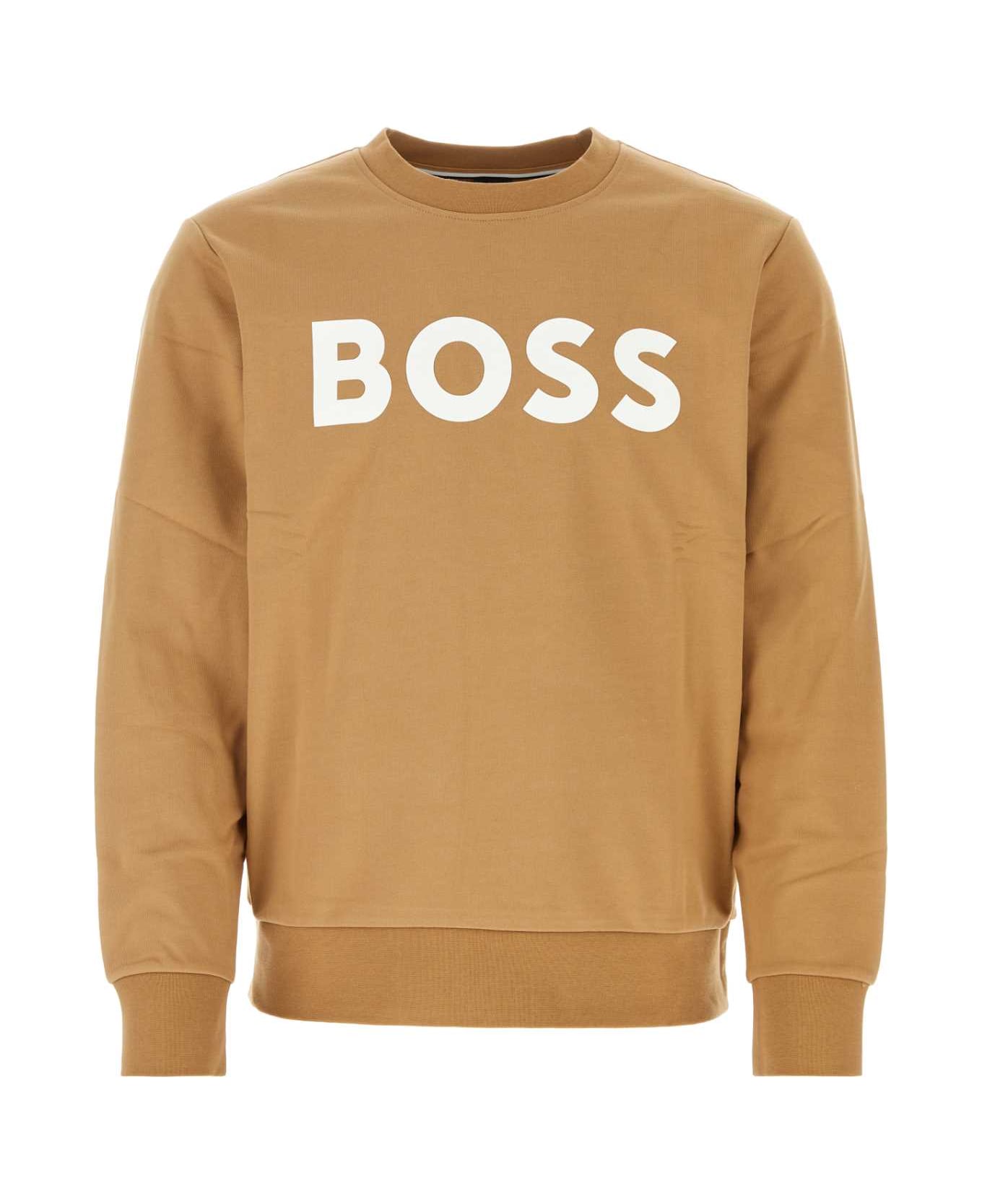 Hugo Boss Camel Cotton Sweatshirt - MEDIUMBEIGE フリース