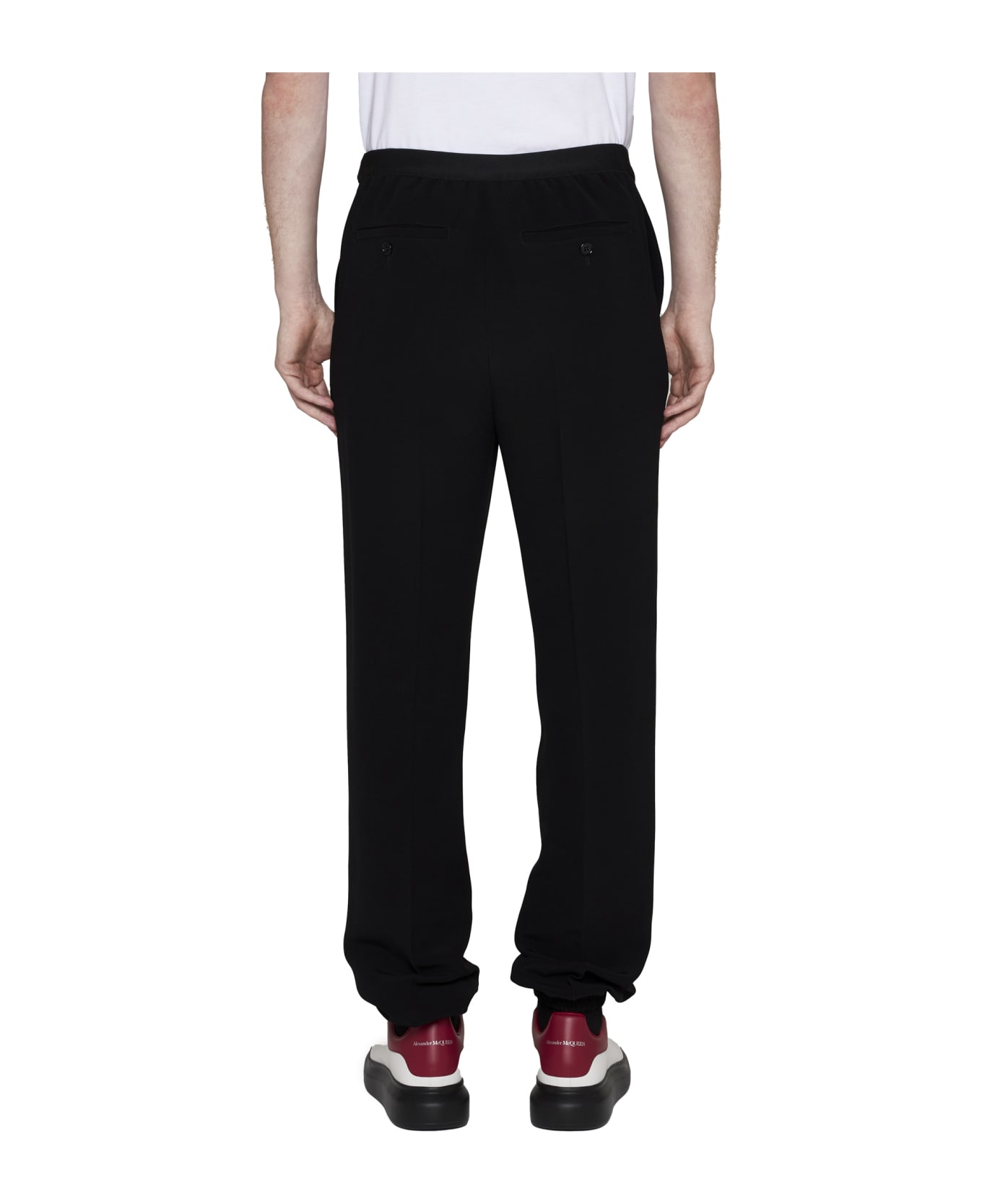 Alexander McQueen Button Fitted Trousers - Black ボトムス