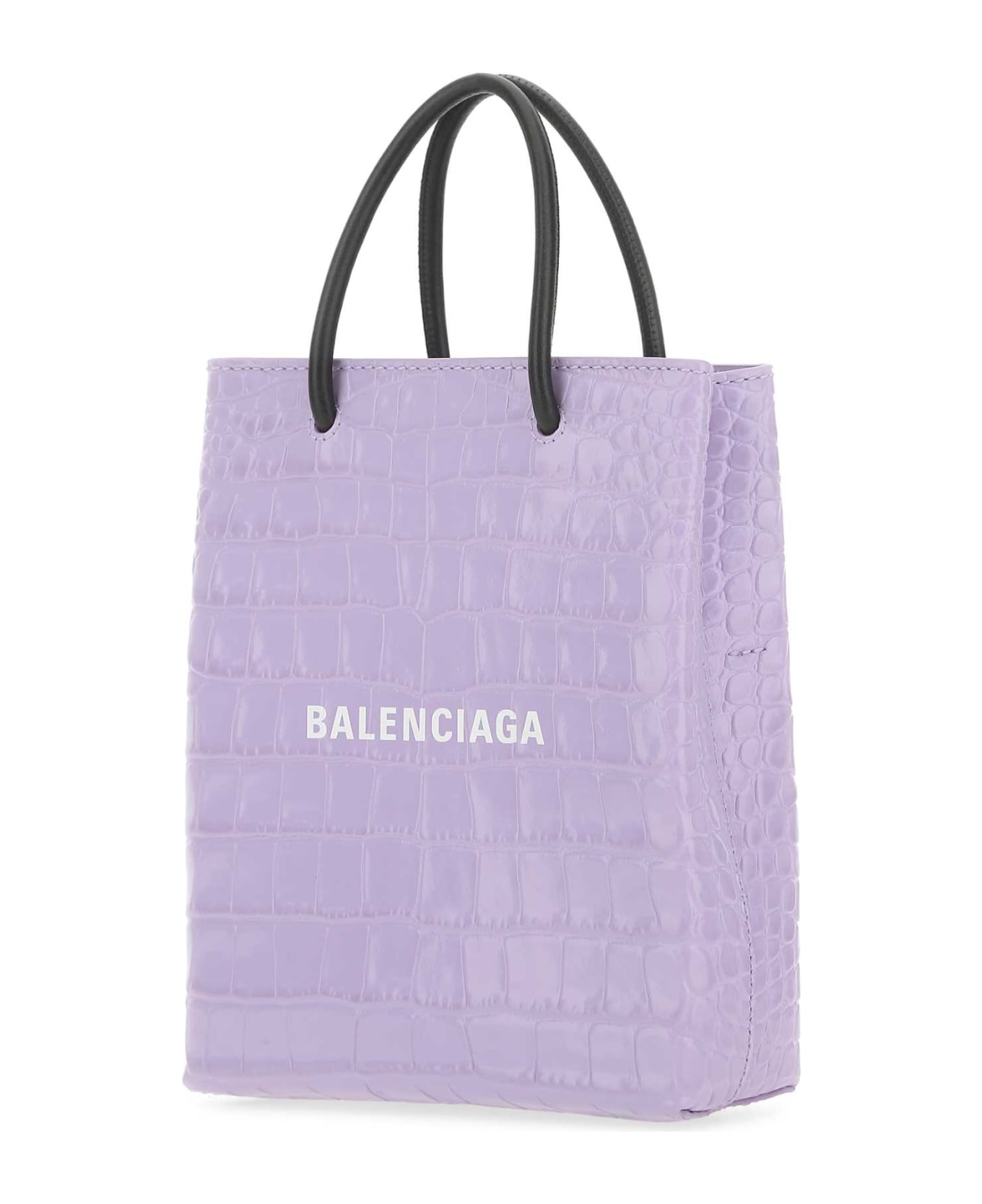 Balenciaga Lilac Leather Handbag - 5390